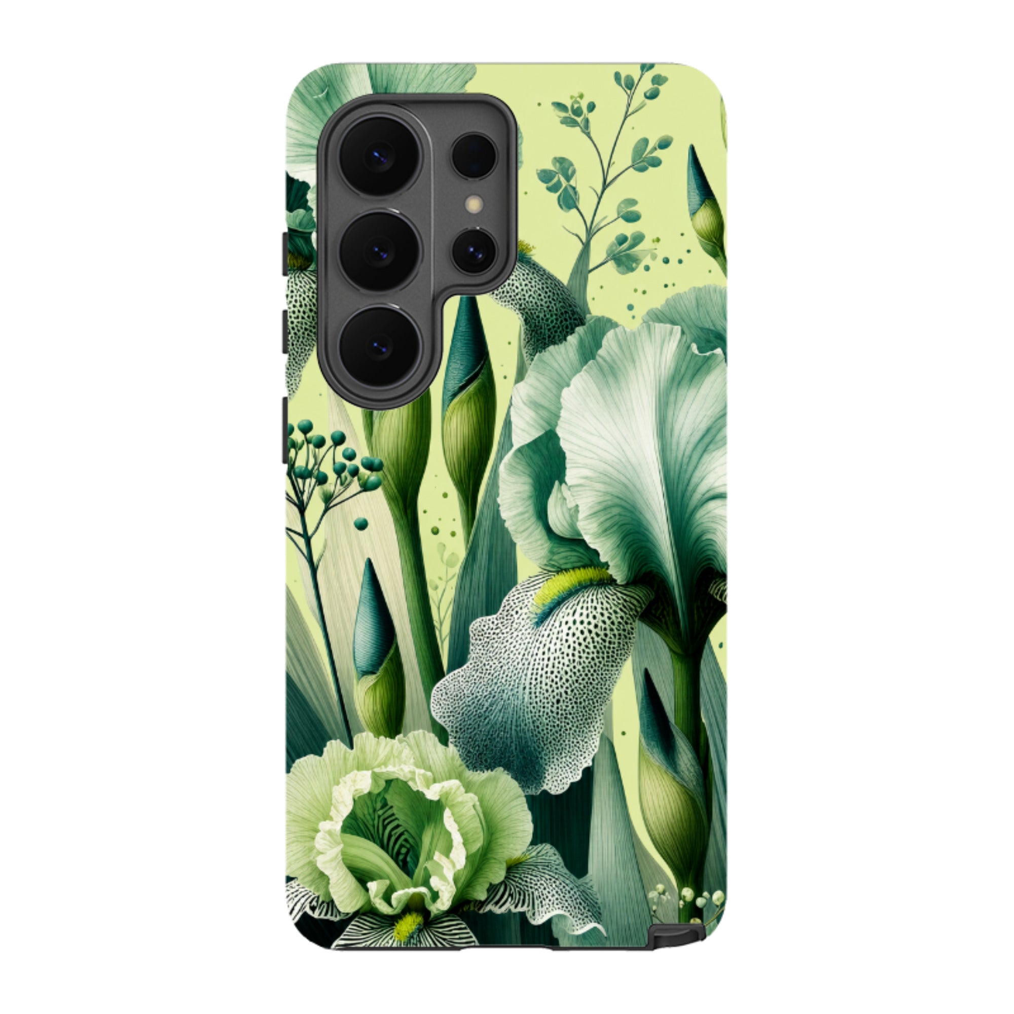 Samsung Tough Case - Sage Green Iris Floral