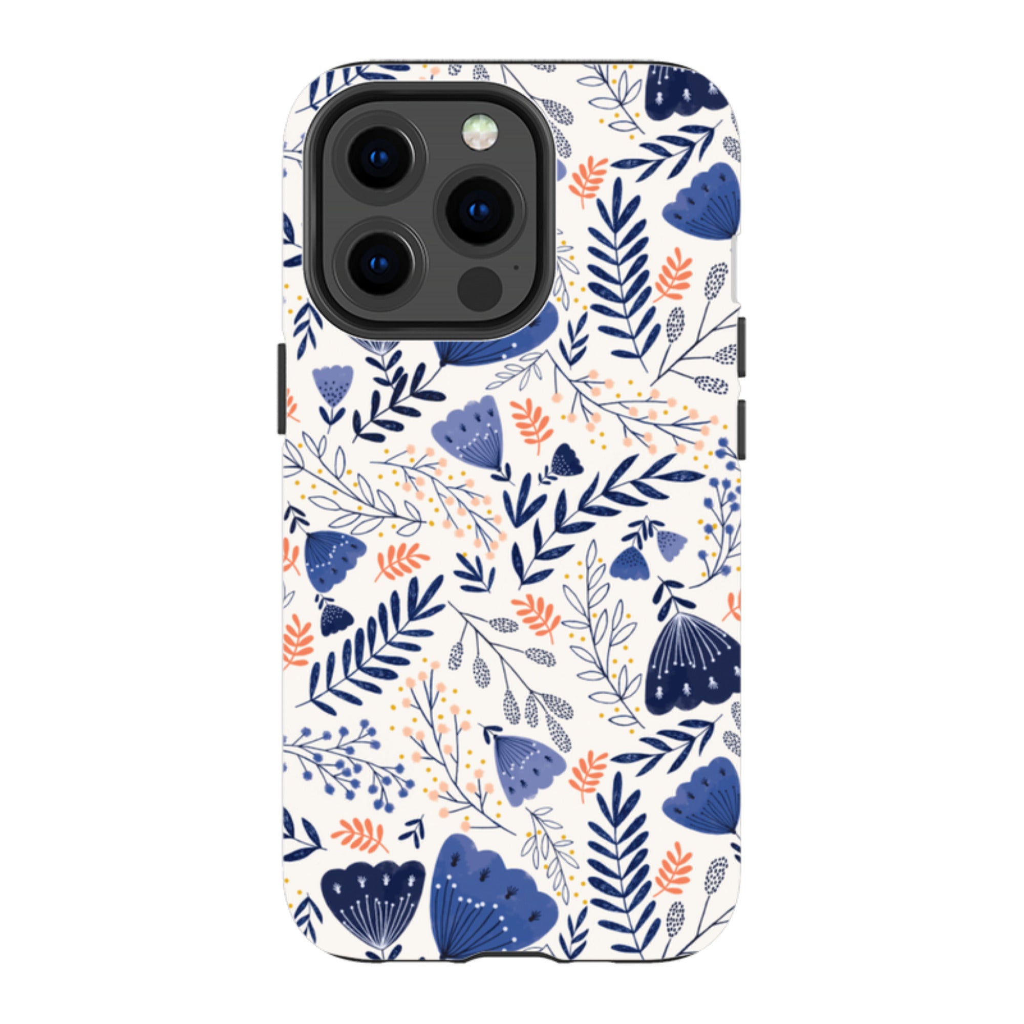 iPhone Tough Case - Blue Floral By Jade Mosinski