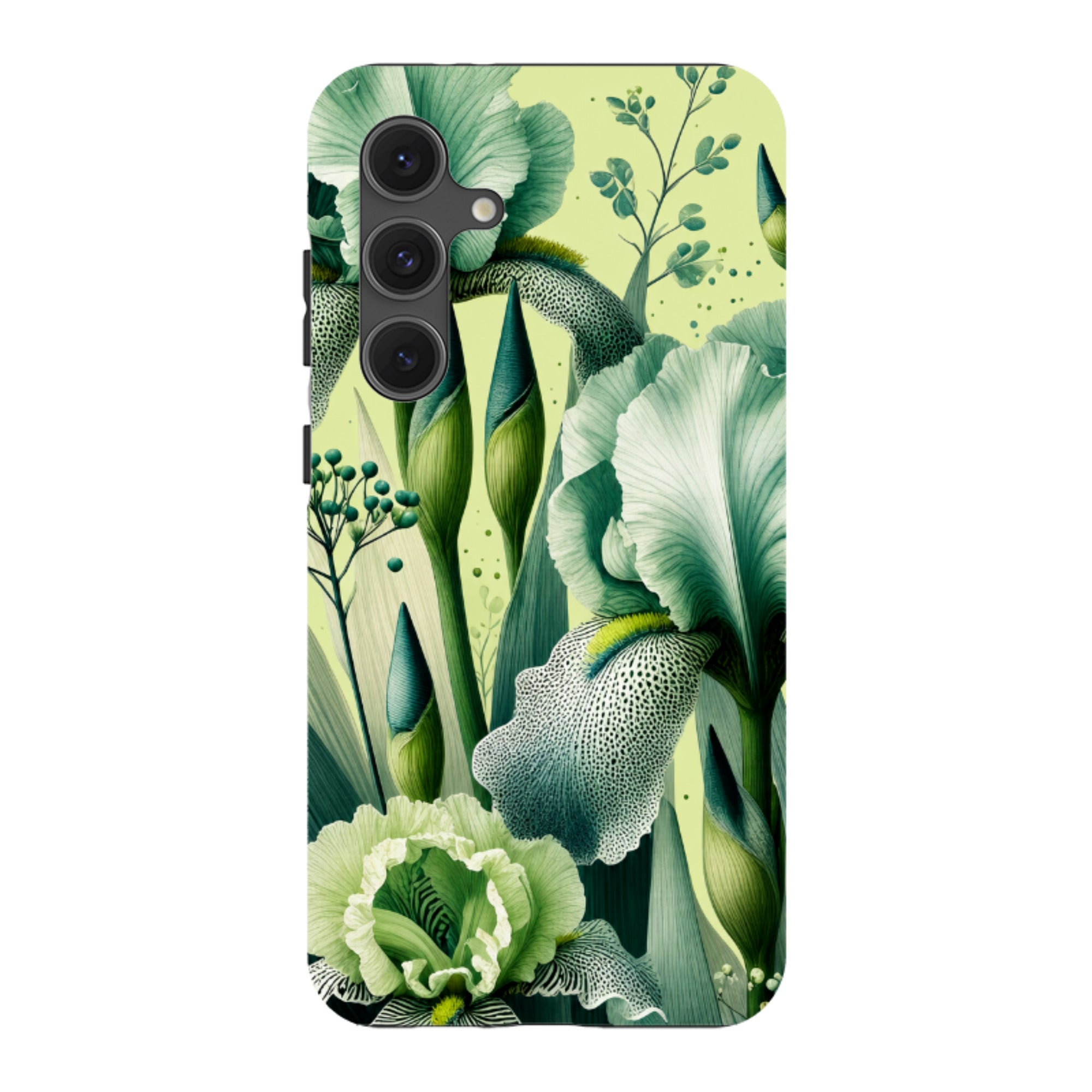 Samsung Tough Case - Sage Green Iris Floral