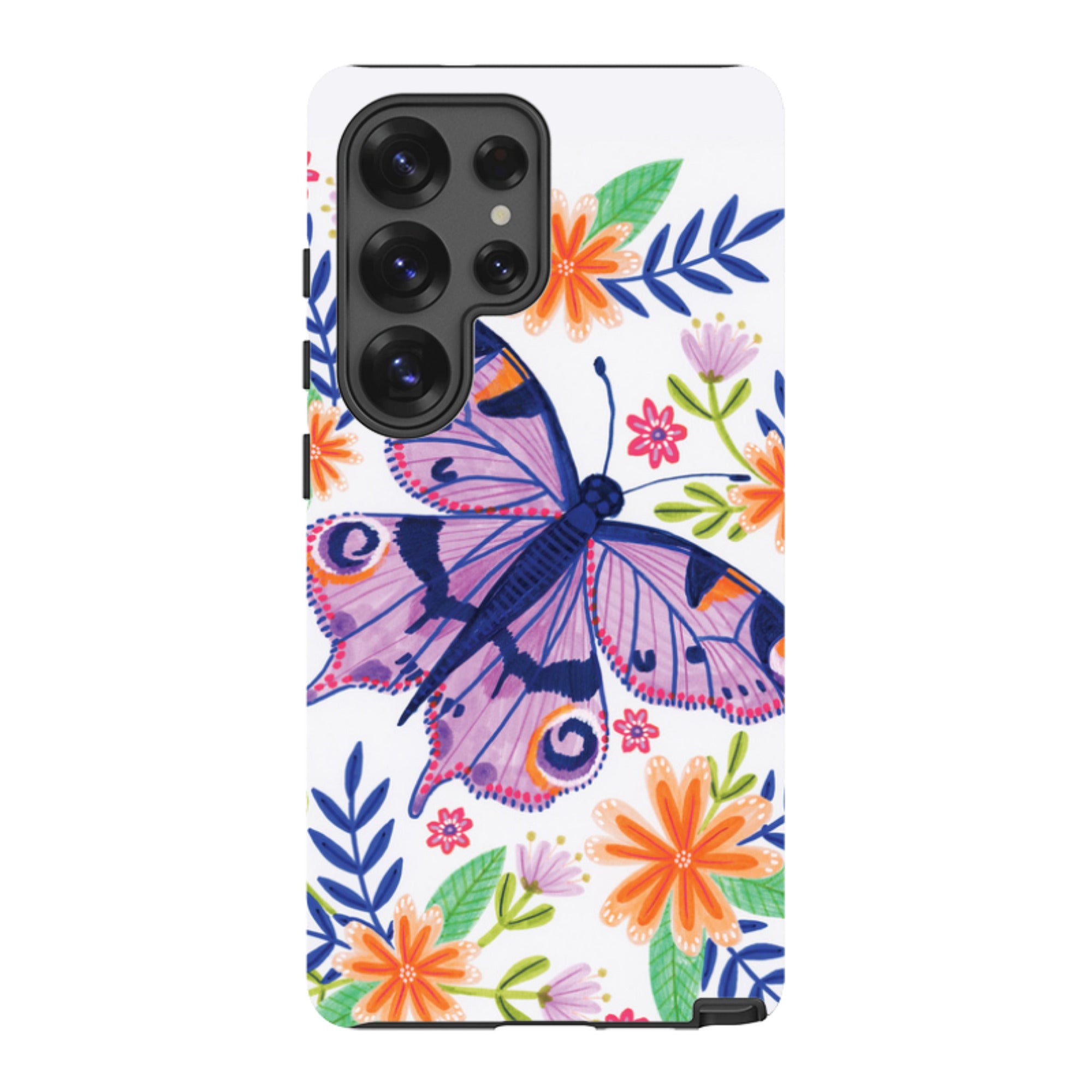 Samsung Tough Case - Floral Lilac Butterfly By Lee Foster Wilson