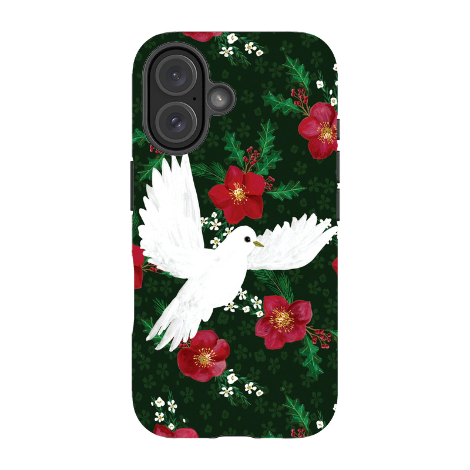 iPhone Tough Case - Dove and Floral By Abby Jacobs