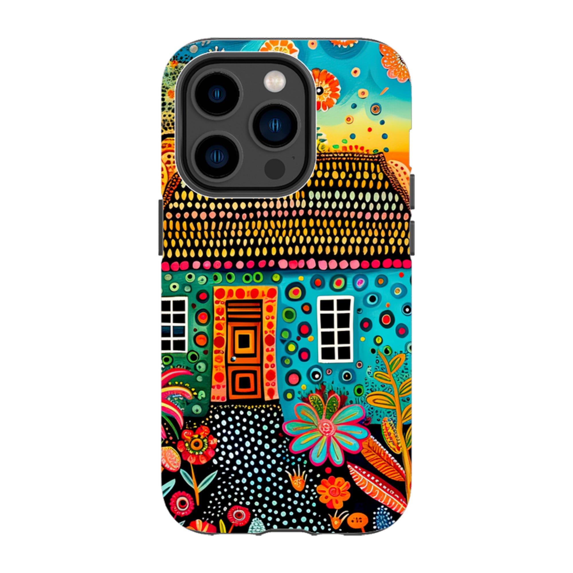iPhone Case - Folk Art House VII