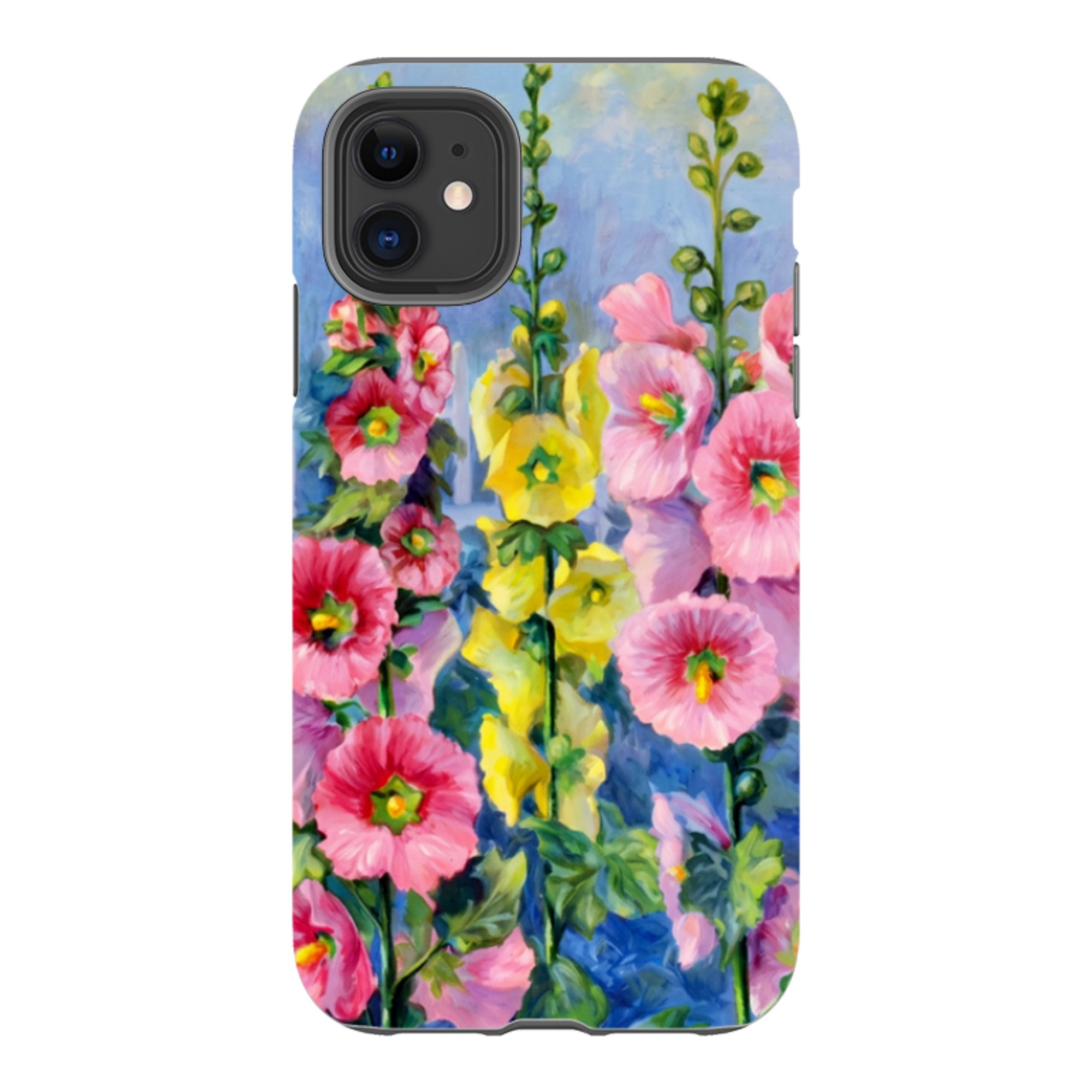 iPhone Tough Case - Hollyhock Garden