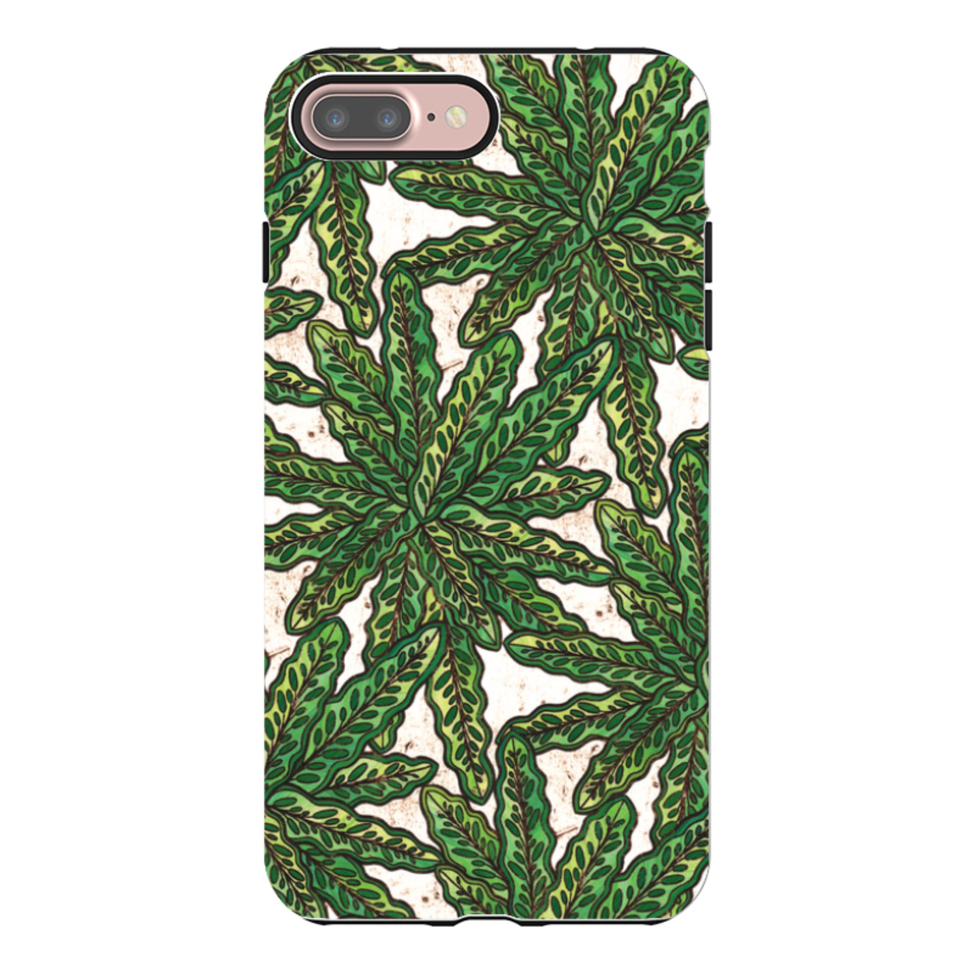 iPhone Tough Case - Green Floral By Amelia Bowman