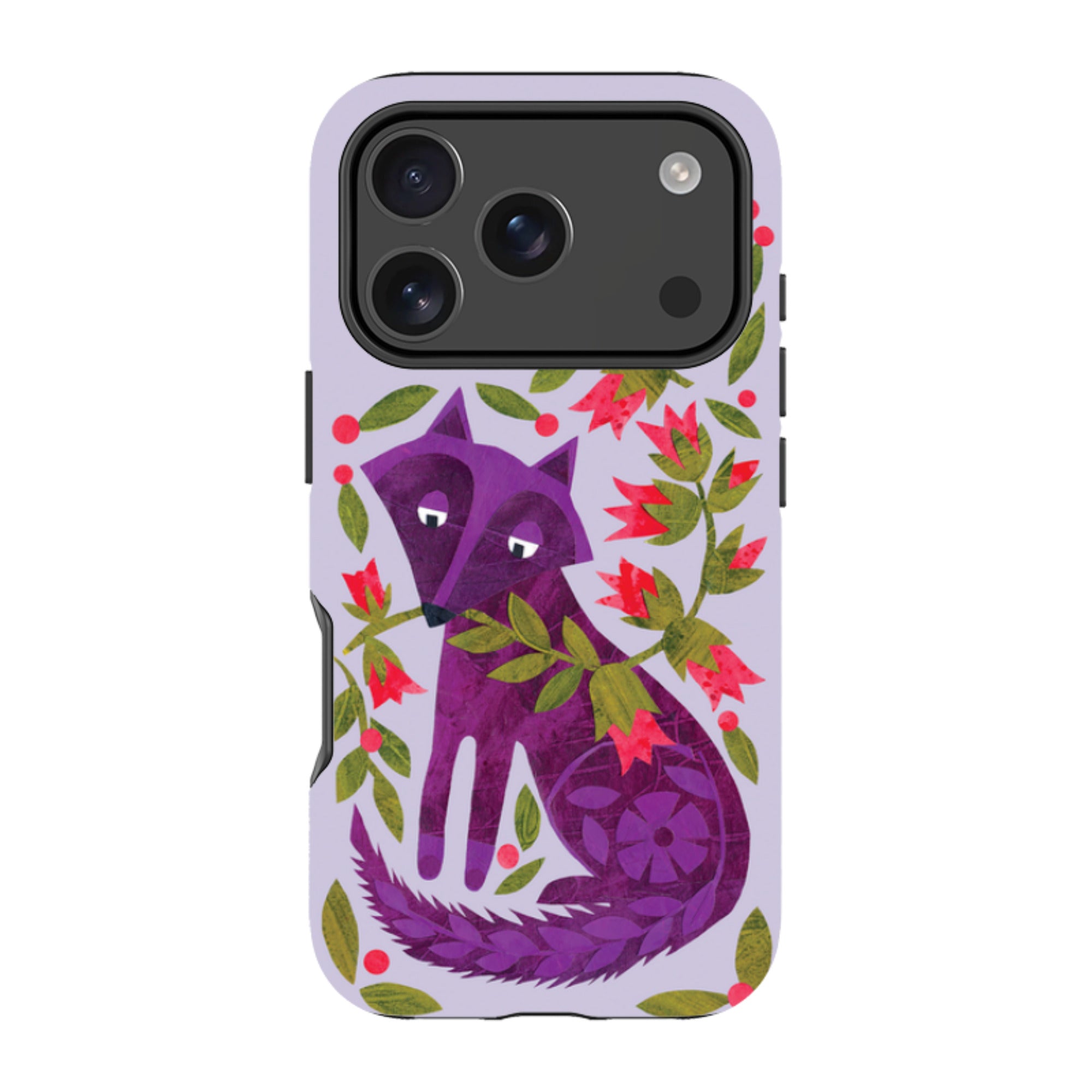 iPhone Tough Case - Purple Foxie By Tracey English