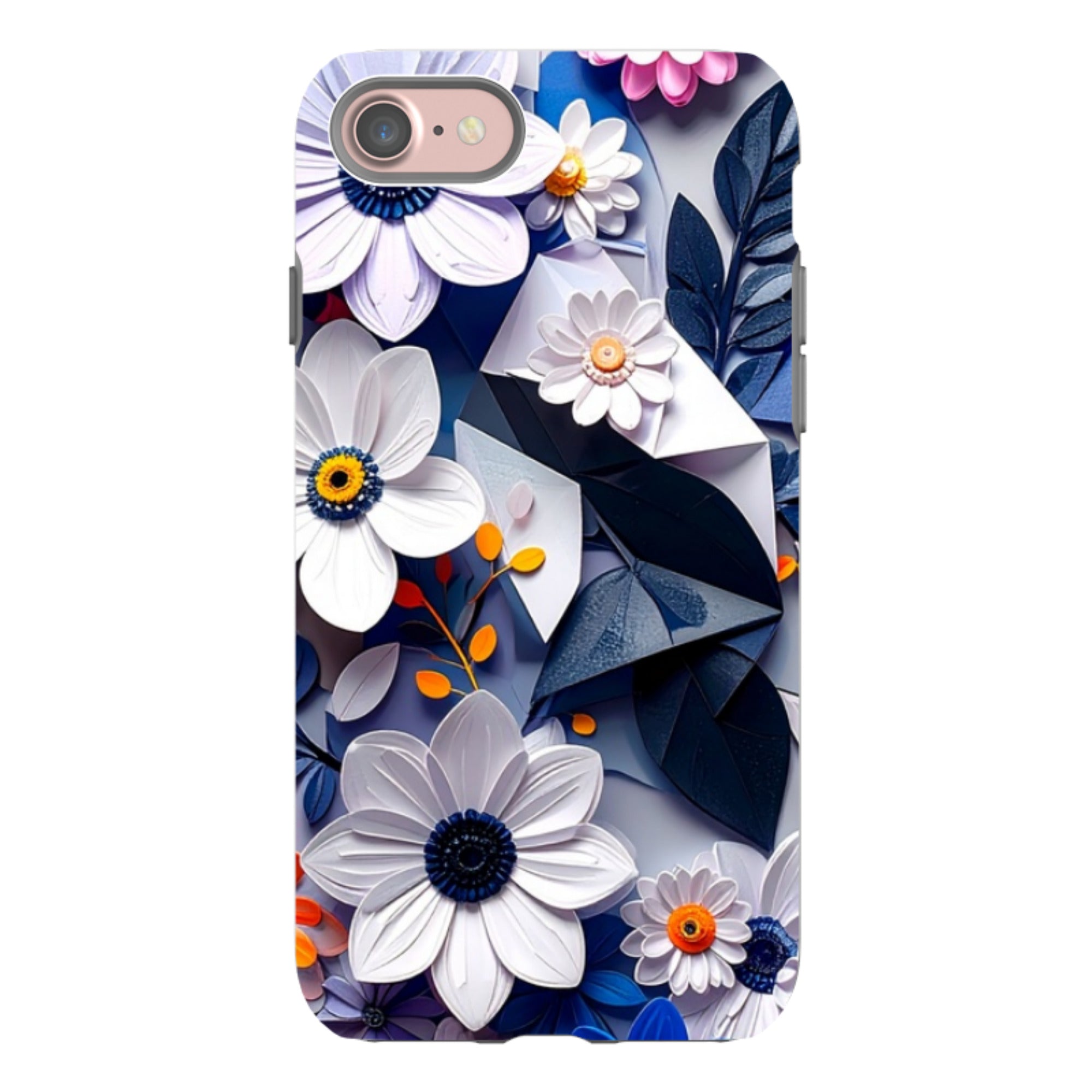 iPhone Tough Case - Summer Blue Florals