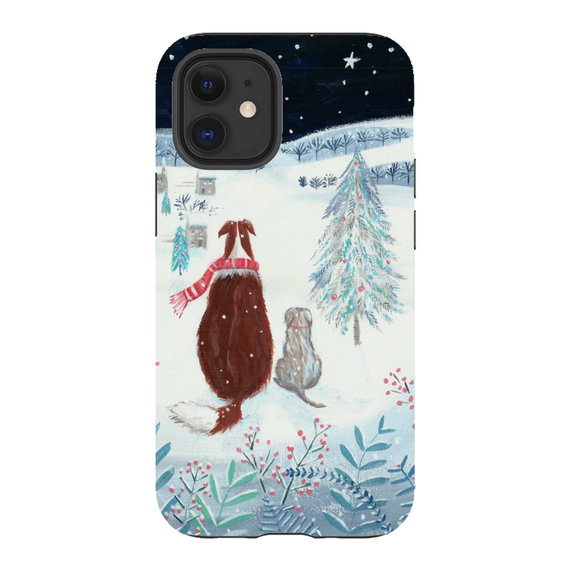 iPhone Tough Case - Snow Dogs By Mary Stubberfield