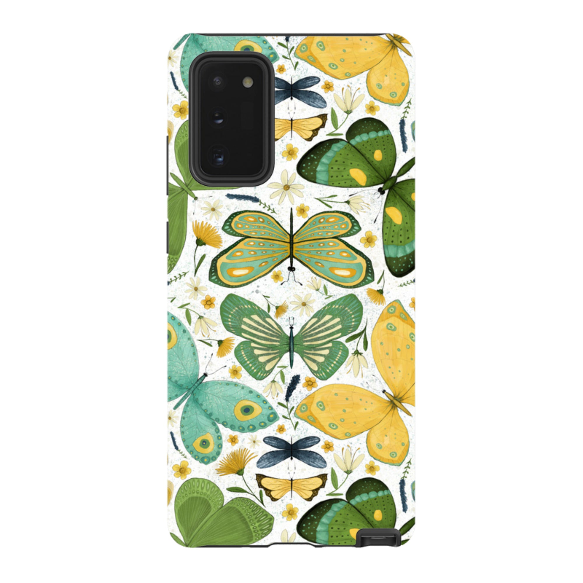 Samsung Tough Case - Green Butterflies By Maja Lindberg