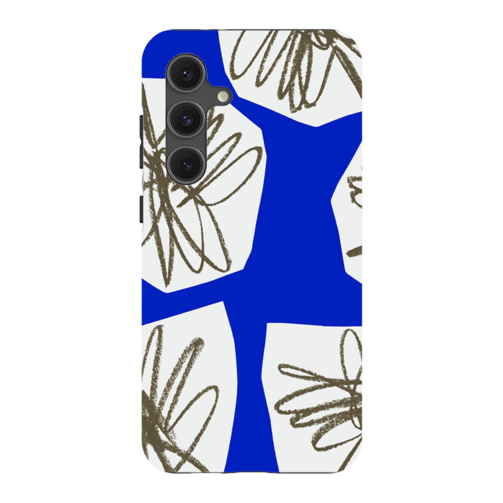 Samsung Tough Case - Blue Collage Flower By Kitty Joseph
