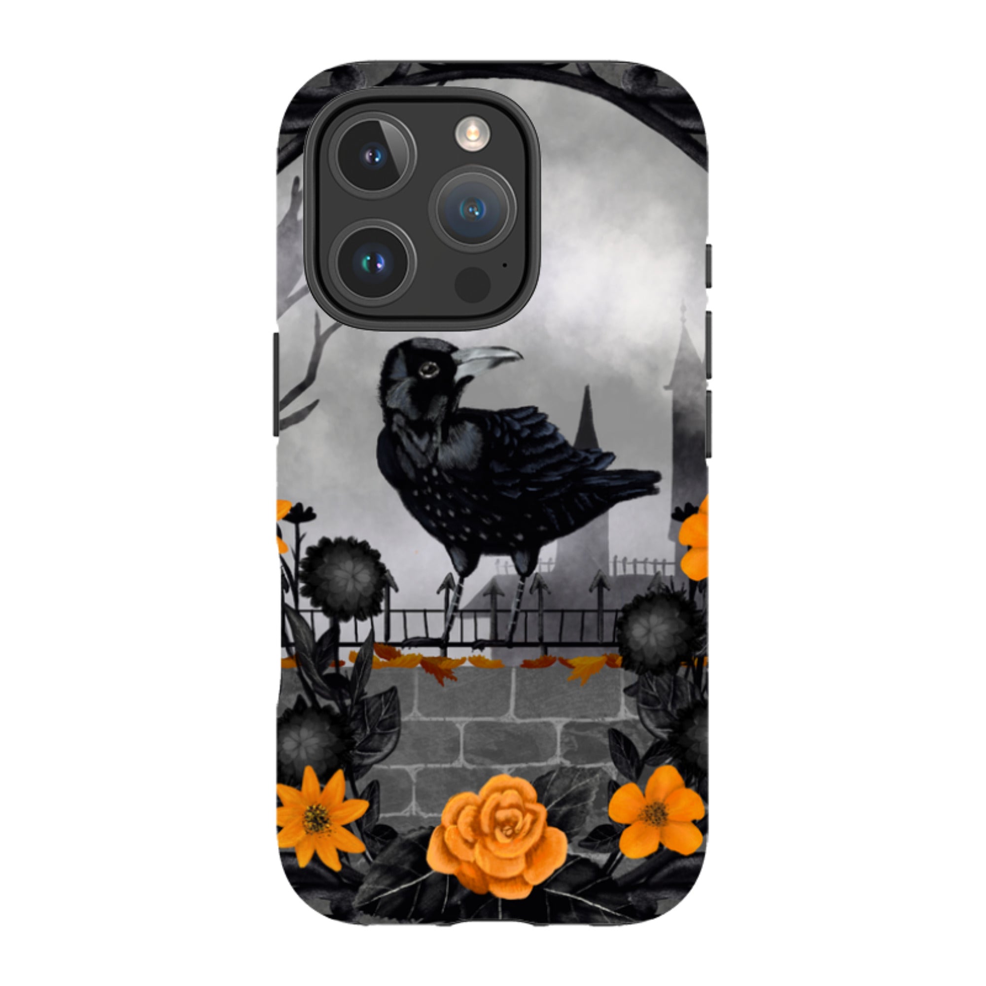 iPhone Tough Case - Gothic Crow By Abby Jacobs
