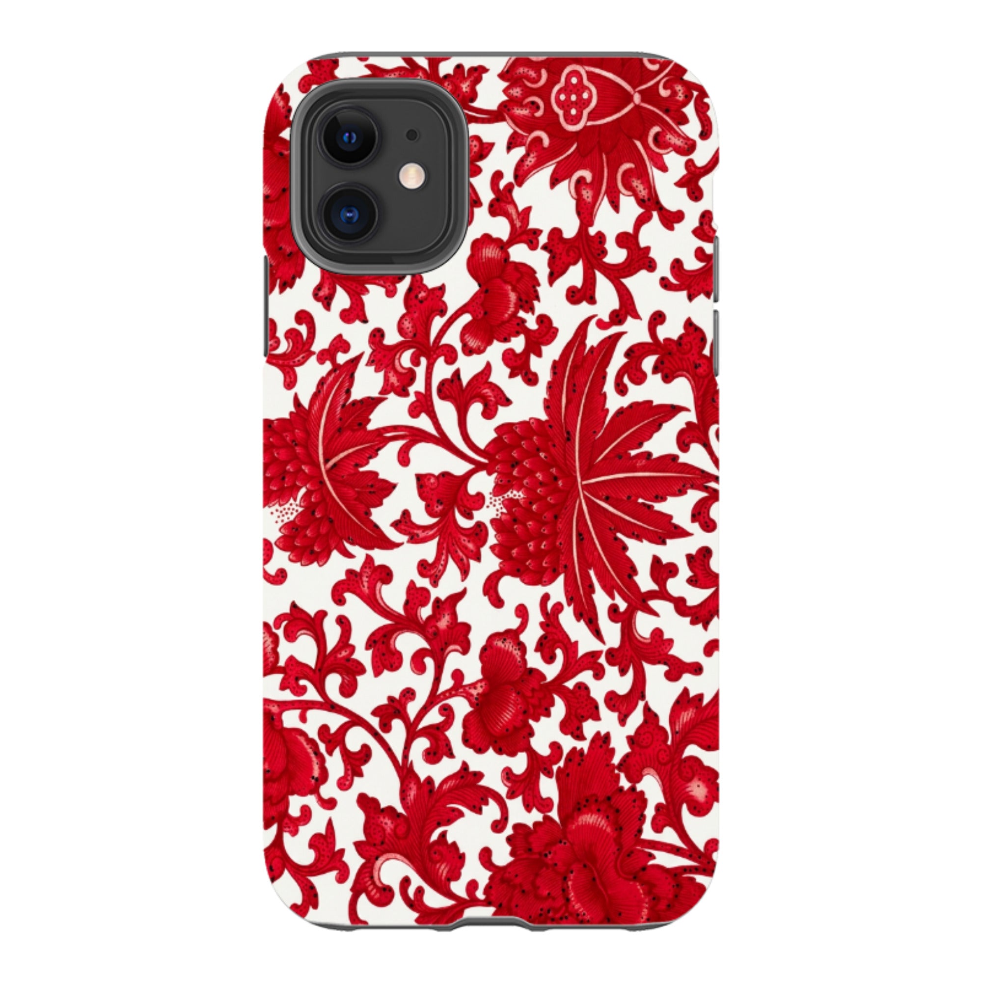 iPhone Tough Case - Red Chinoiserie Floral
