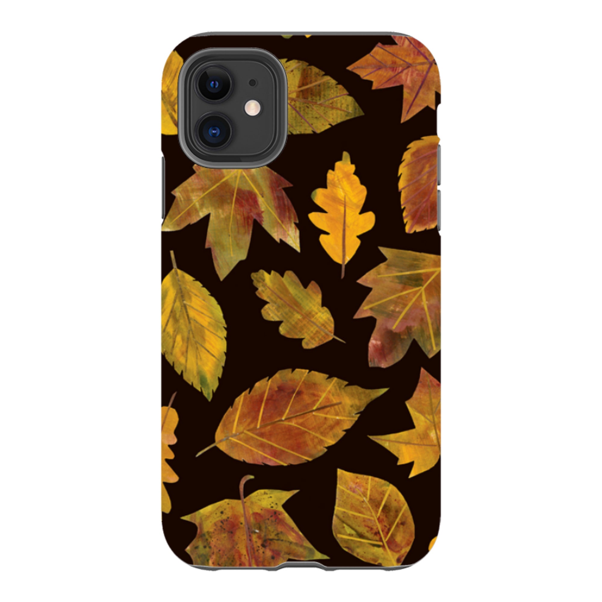 iPhone Tough Case - Autumn Textured Leaves By Tracey English