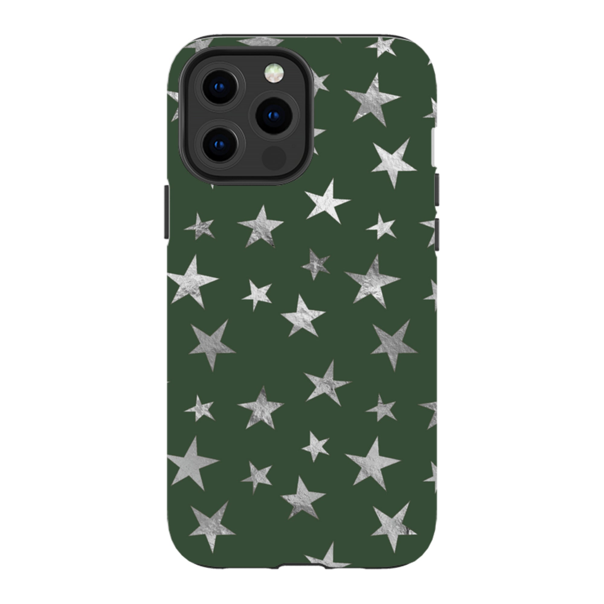 iPhone MagSafe Tough Case - Green and Silver Stars