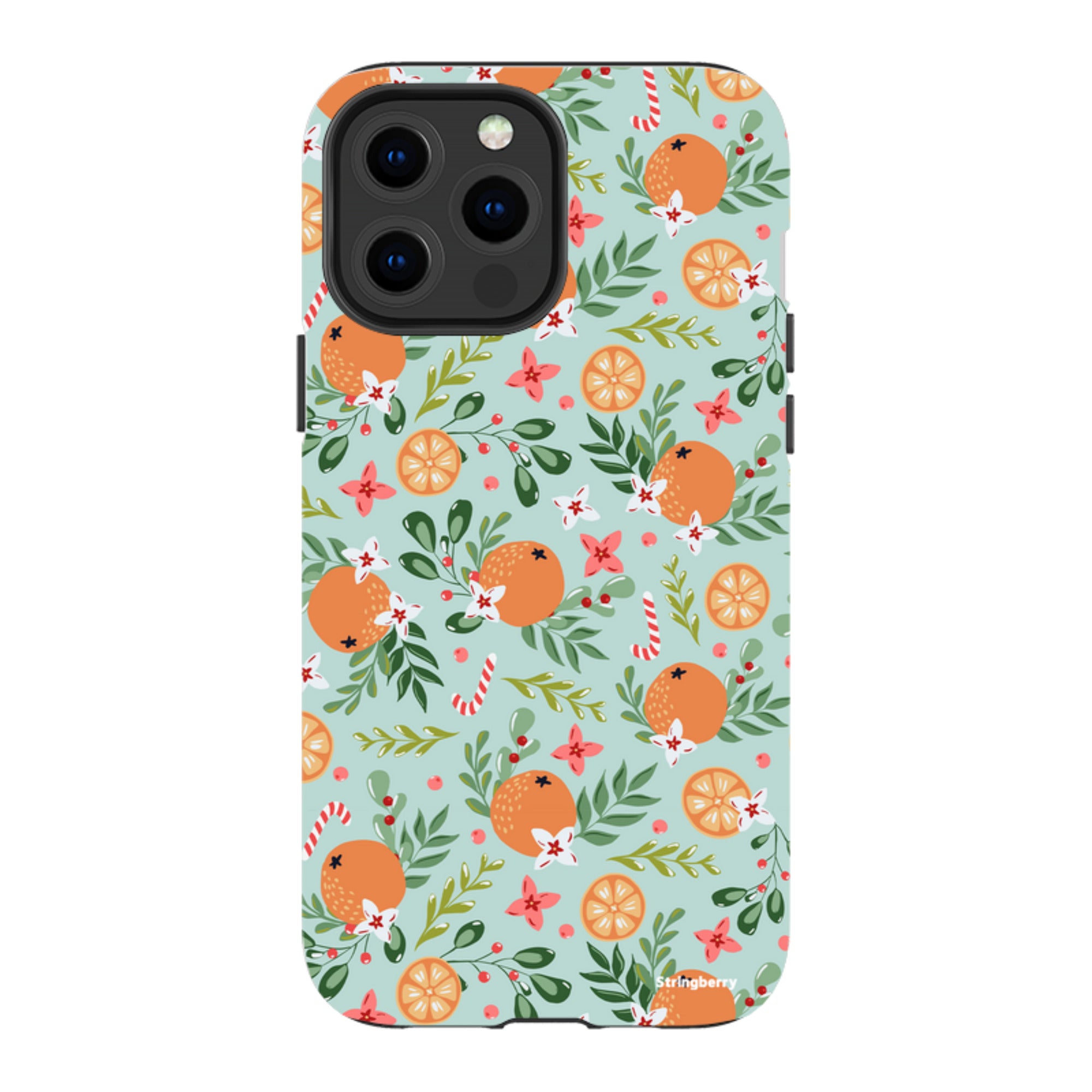 iPhone Tough Case - Oranges and Candy Canes