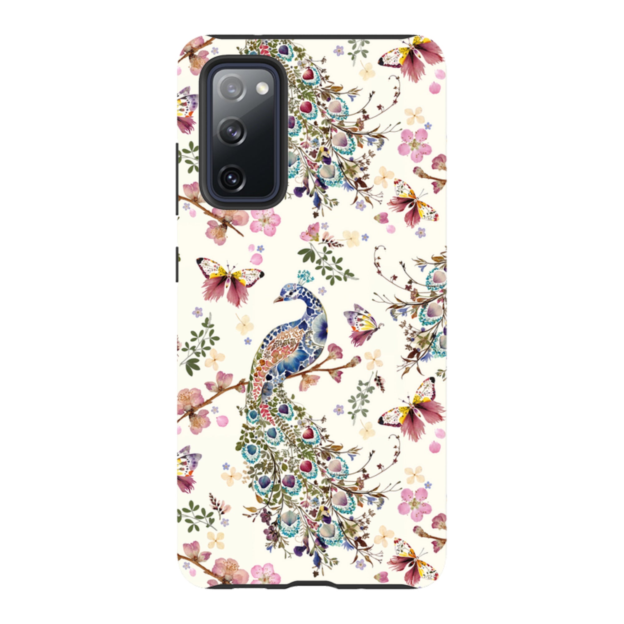 Samsung Tough Case - Peacock and Cherry Blossoms By Helen Ahpornsiri