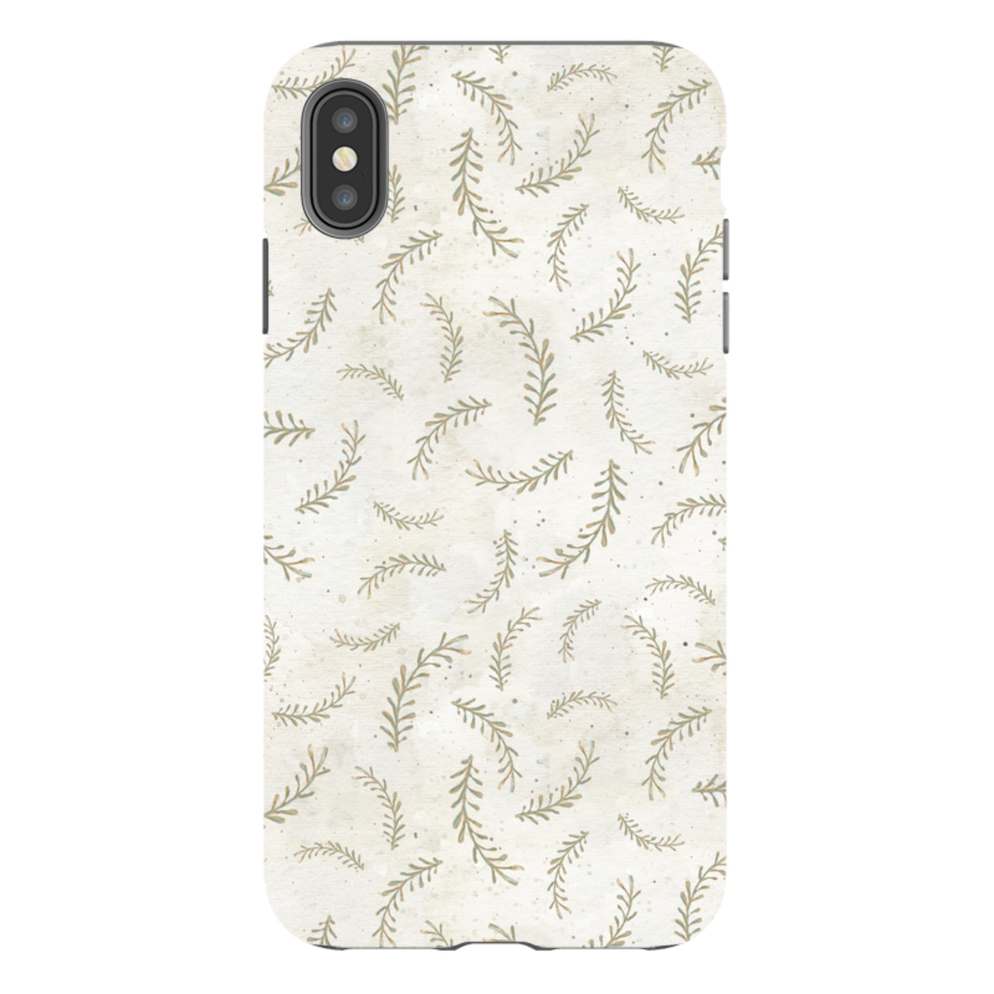 iPhone Tough Case - Feathers Grey By Katherine Quinn