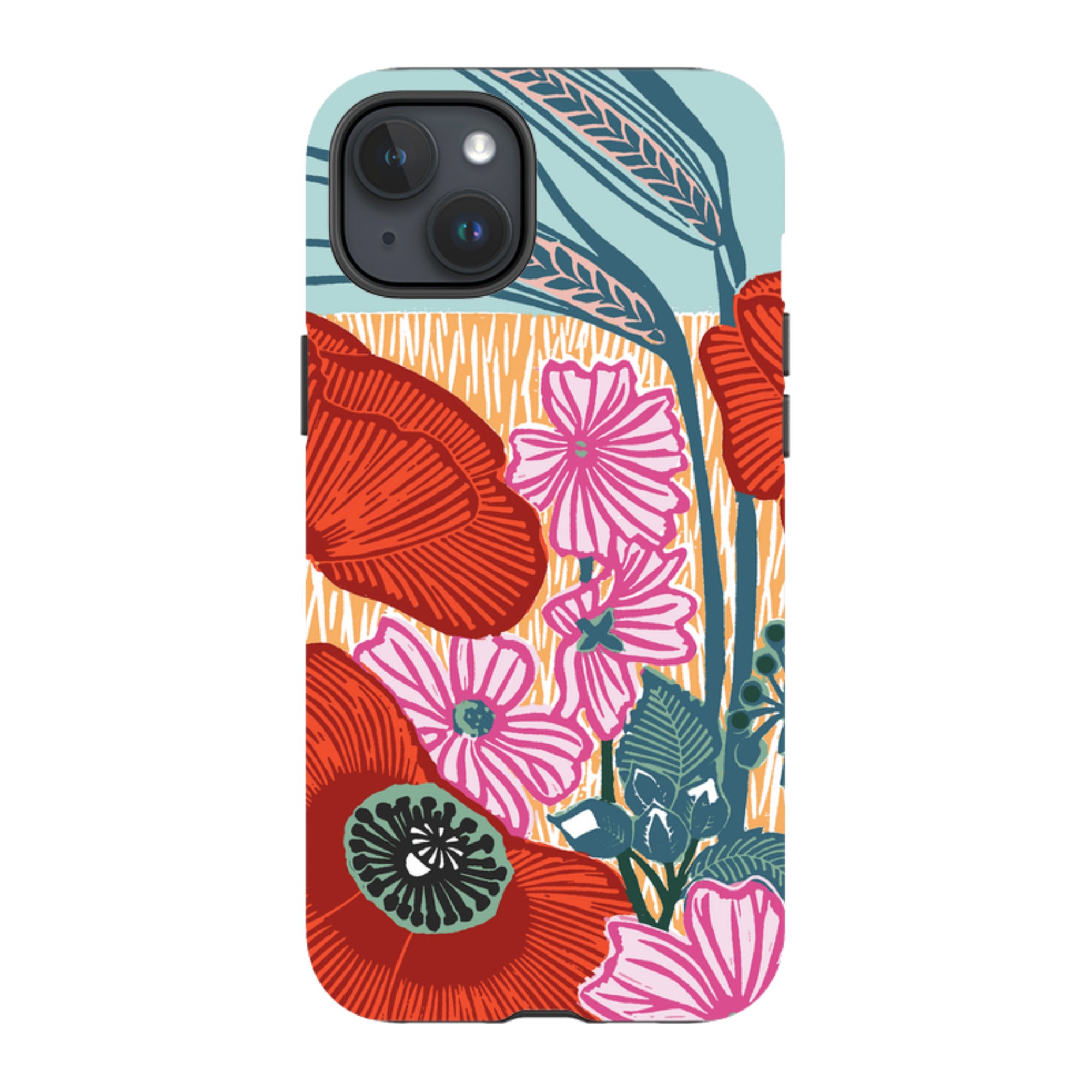 iPhone Tough Case - Wild Poppies By Kate Heiss
