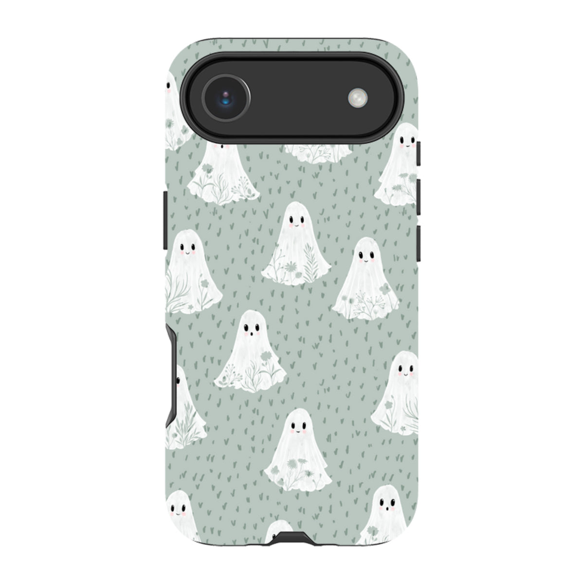 iPhone Tough Case - Floral Ghosts - Dusty Gourd By Katherine Quinn