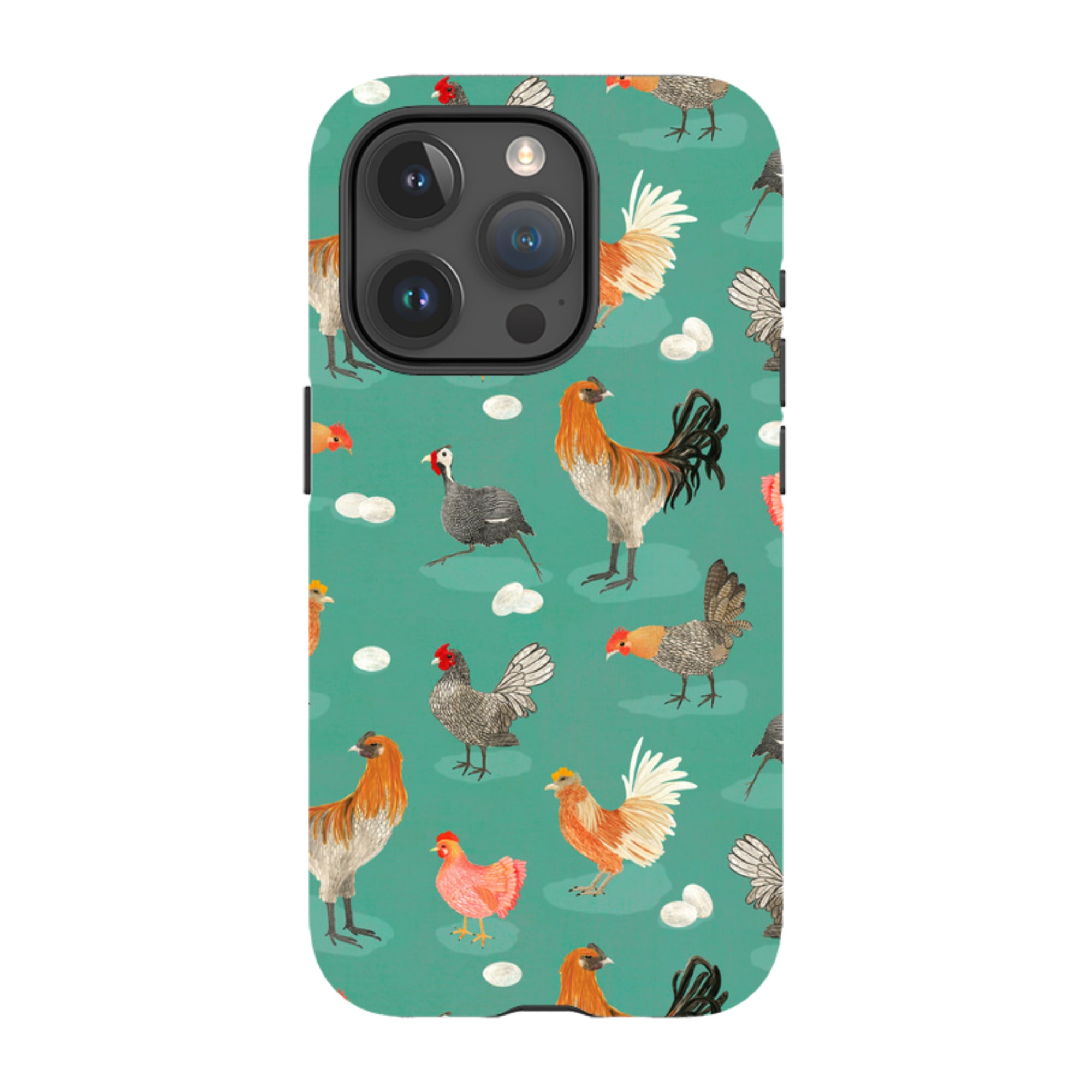 iPhone MagSafe Tough Case - Chicken Teal By Katherine Quinn