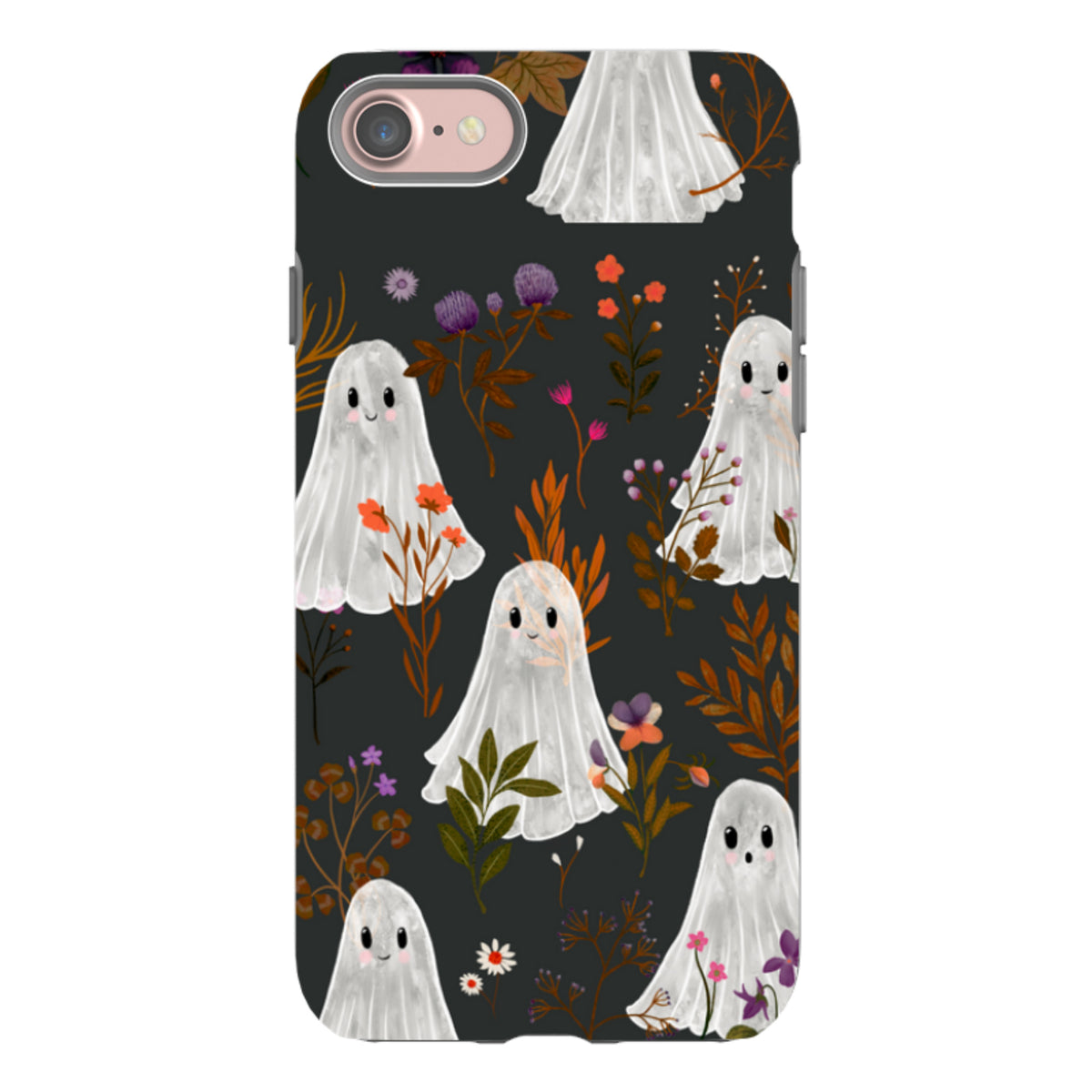 iPhone Tough Case - Ghost in the Garden - Charcoal By Katherine Quinn