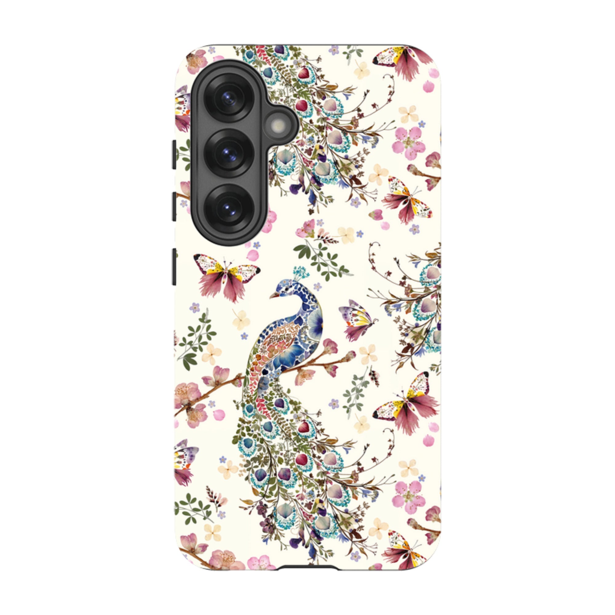 Samsung Tough Case - Peacock and Cherry Blossoms By Helen Ahpornsiri
