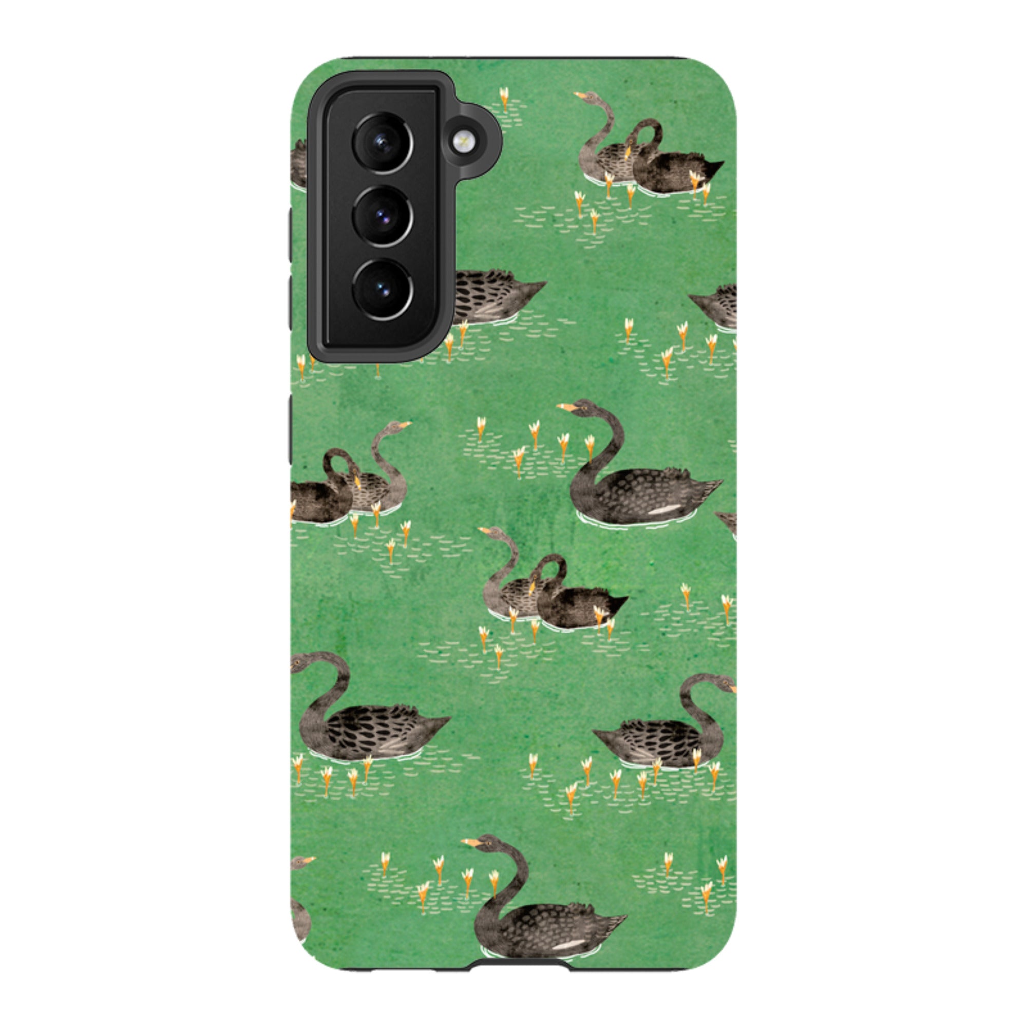 Samsung Tough Case - Swans Green By Katherine Quinn