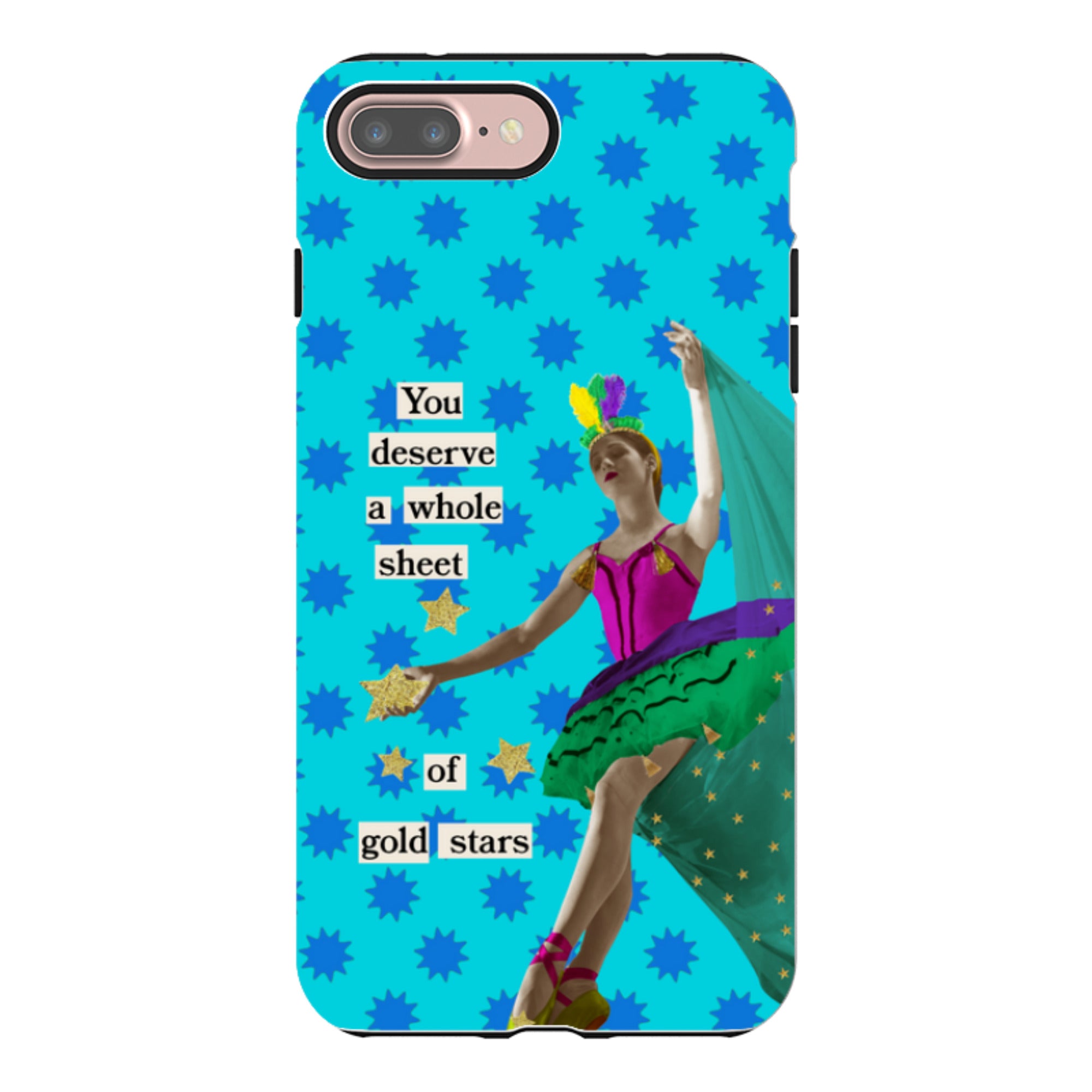 iPhone Tough Case - Gold Stars By Clare Jordan