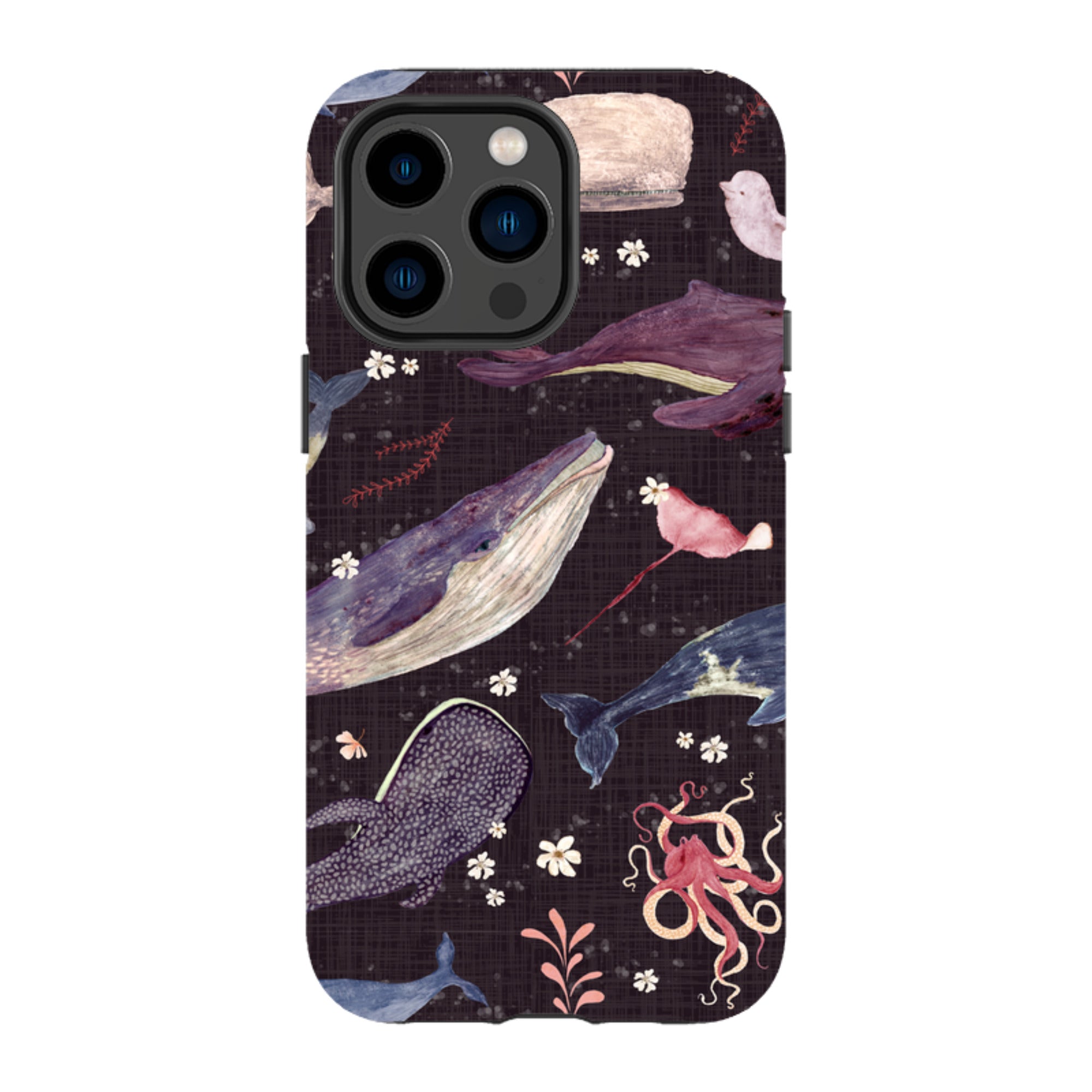 iPhone Tough Case - Whale Song Grape By Katherine Quinn