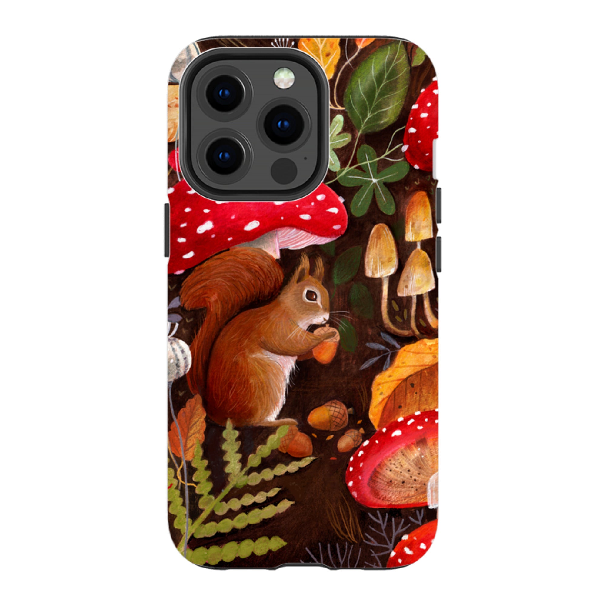 iPhone MagSafe Tough Case - Squirrel Mushrooms By Bex Parkin