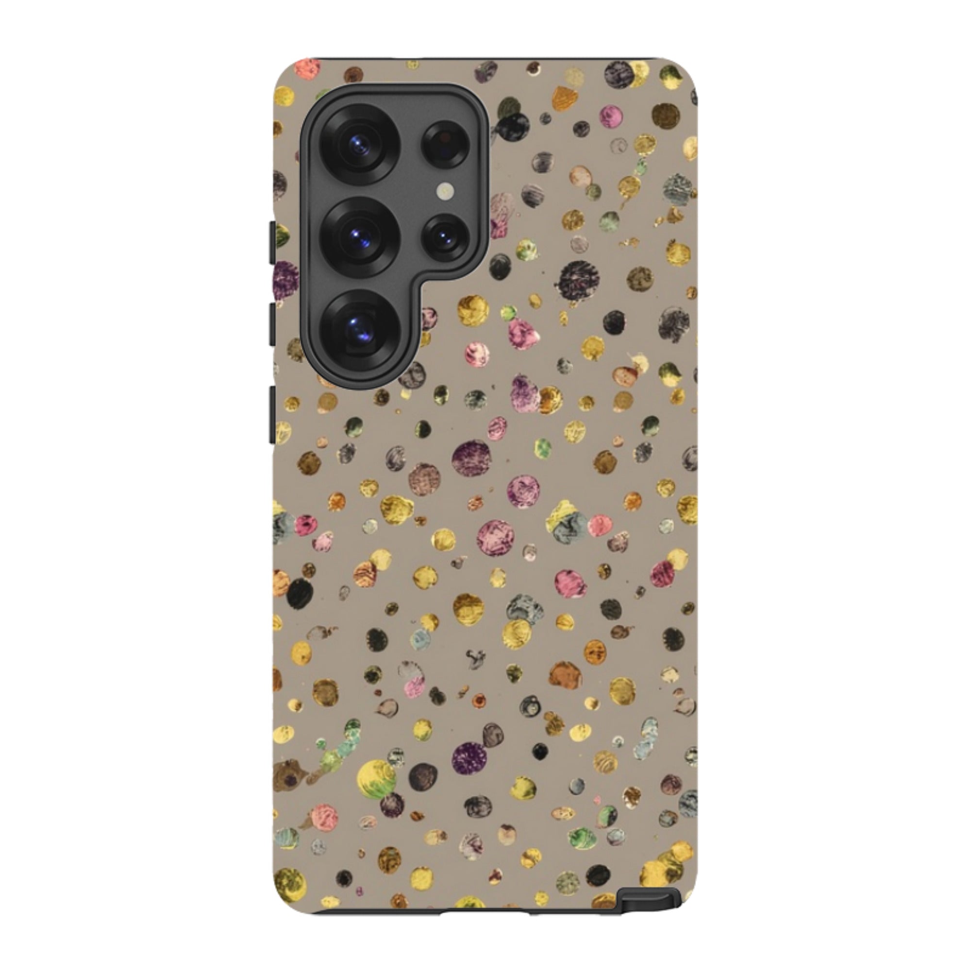 Samsung Tough  Case - Grey Polka