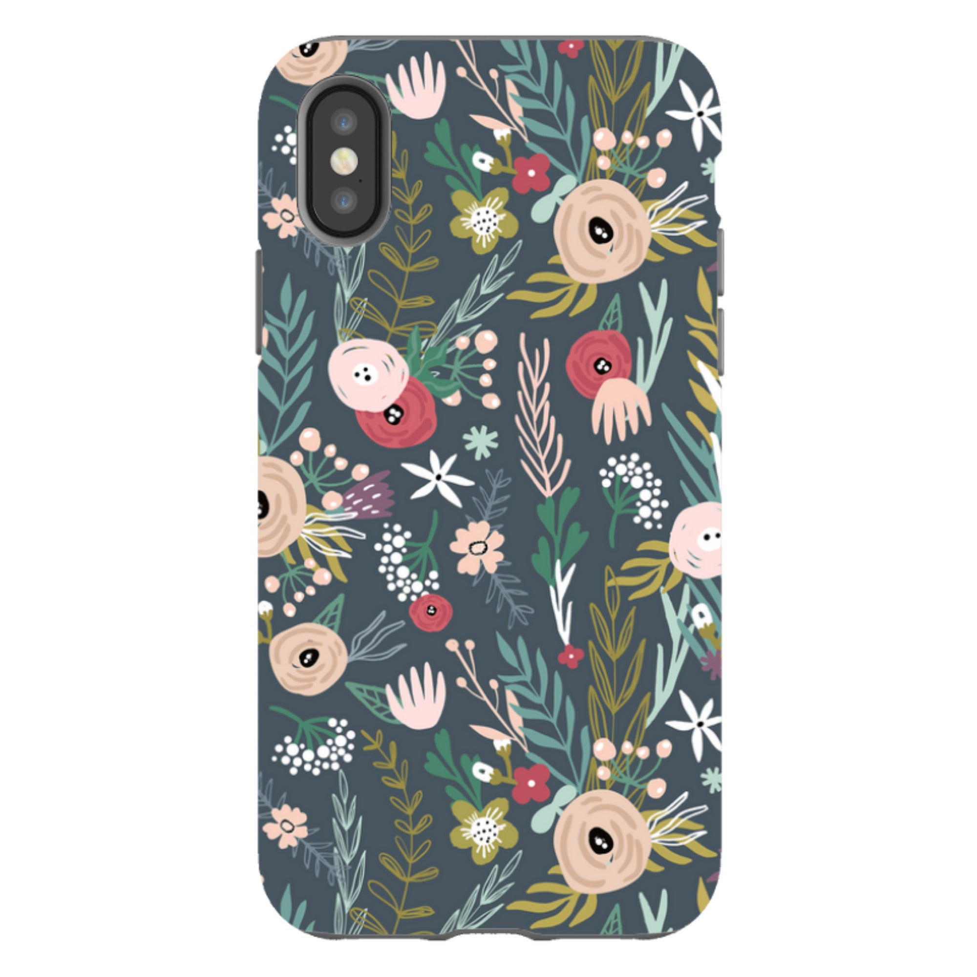 iPhone Tough Case - Winter Scandi Floral