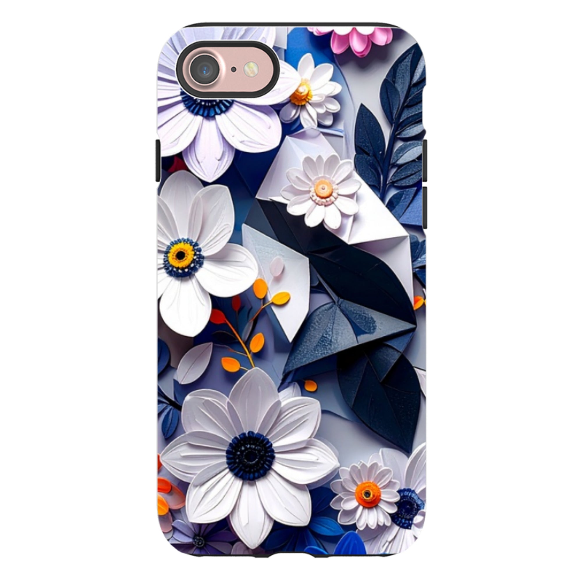 iPhone Tough Case - Summer Blue Florals
