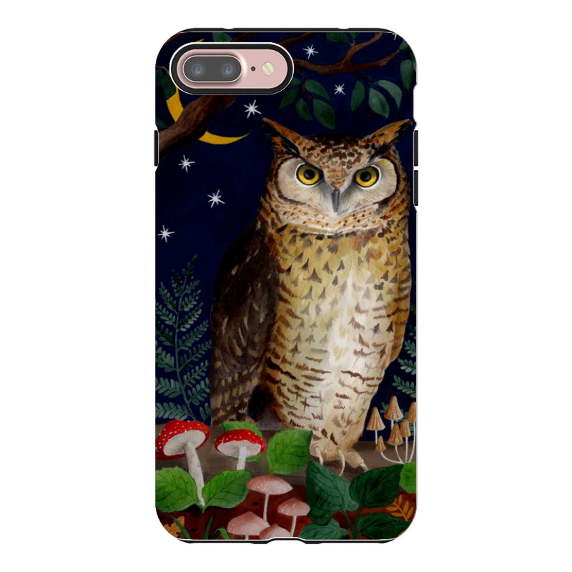 iPhone Tough Case - Mushroom Owl By Bex Parkin