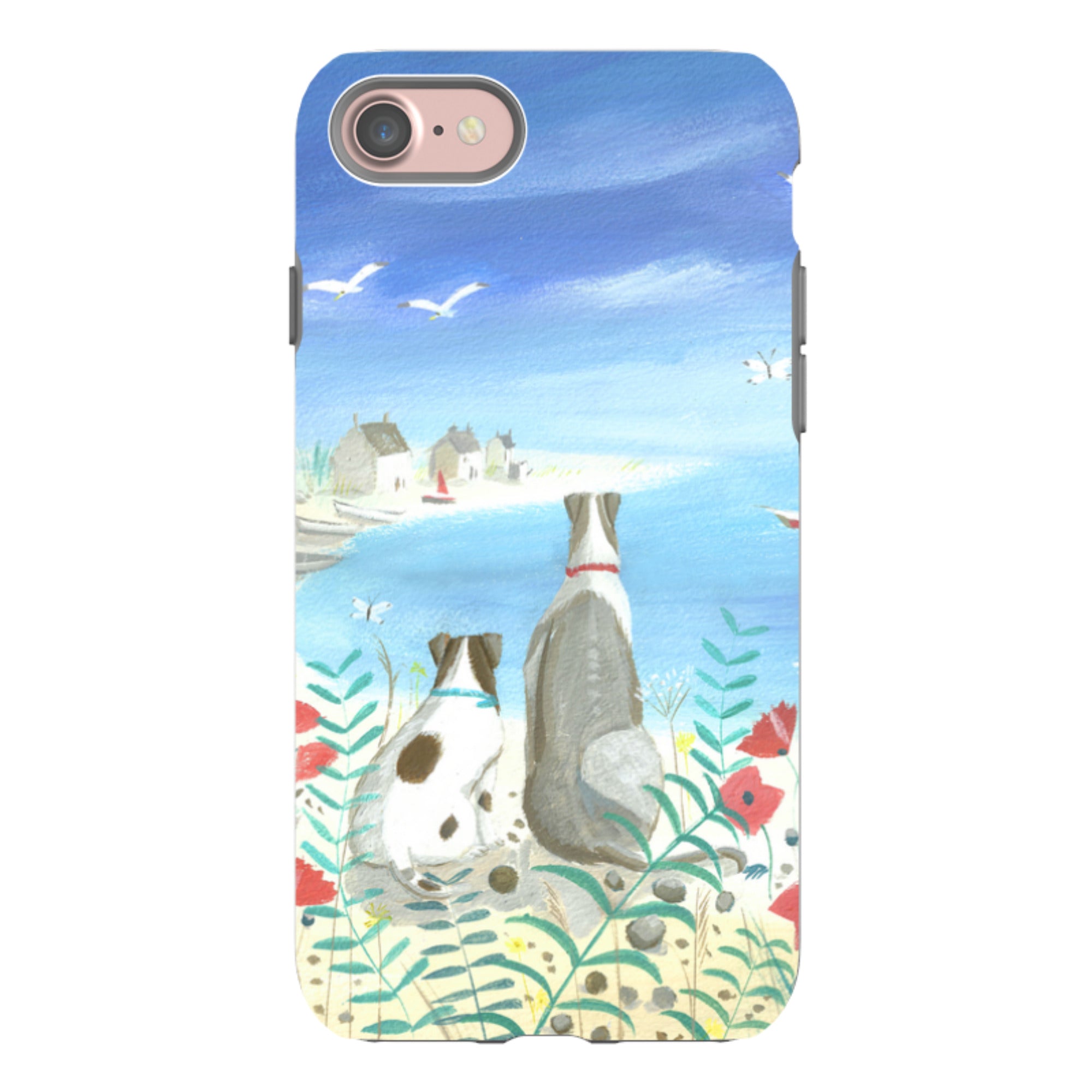 iPhone Tough Case - Beach Dogs By Mary Stubberfield
