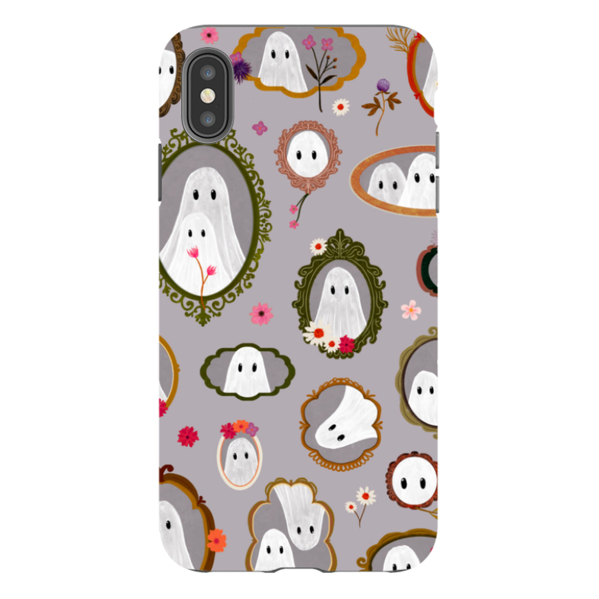 iPhone Tough Case - Framed Ghosts - Mauve By Katherine Quinn