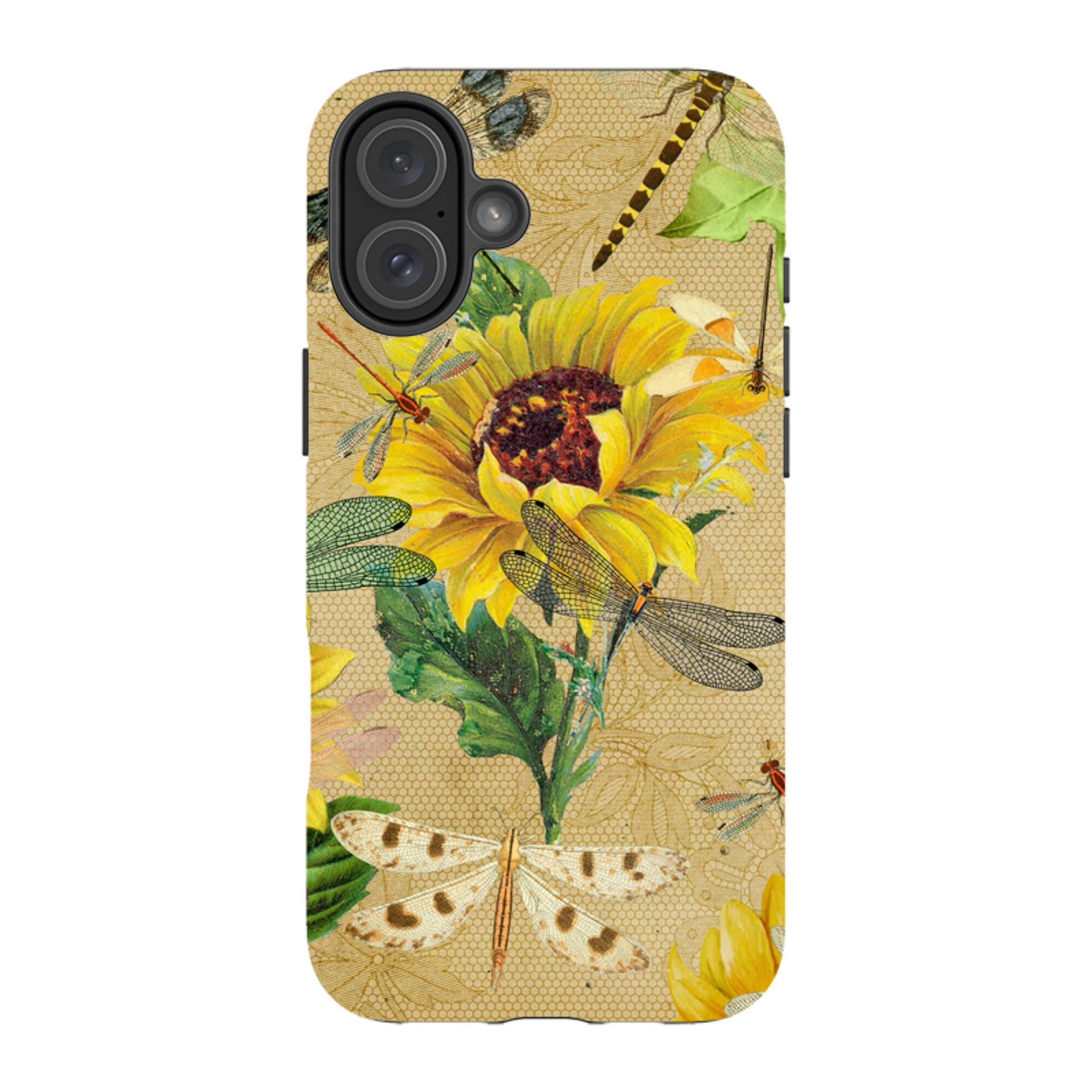 iPhone MagSafe Tough Case - Drangonflies and Sunflowers