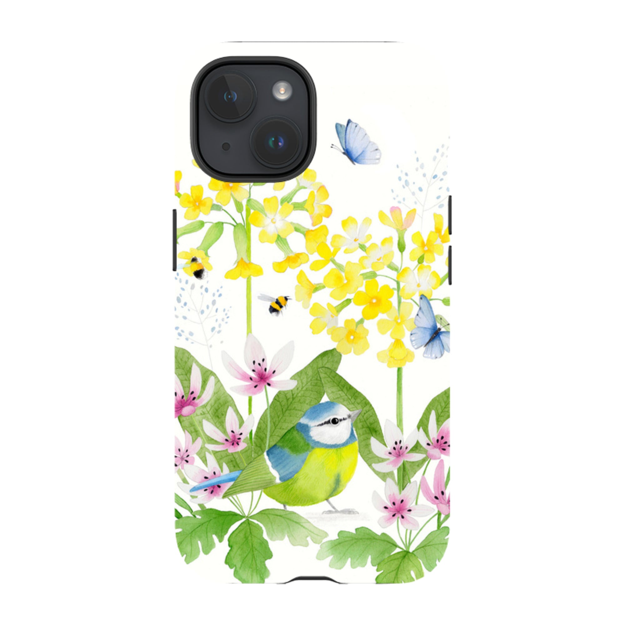 iPhone Tough Case - Blue Tit Garden By Bex Parkin