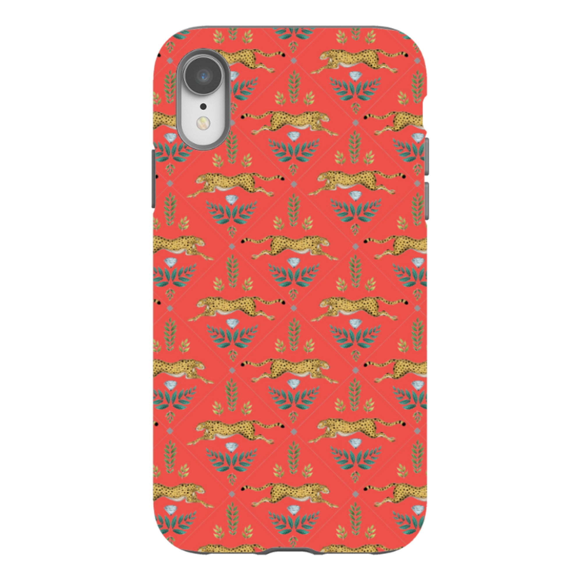 iPhone Tough Case - Cheetah Red By Catherine Rowe