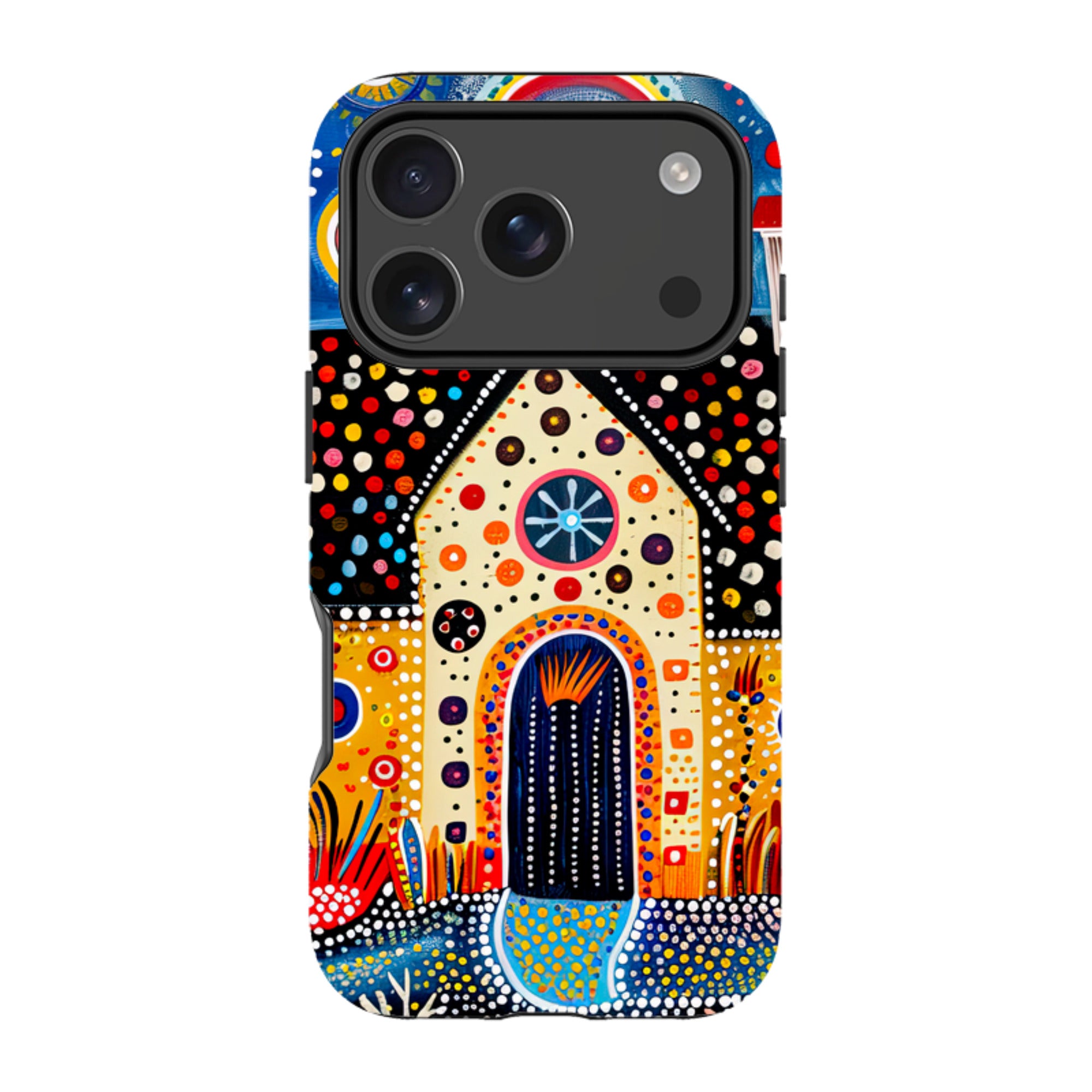 iPhone MagSafe Tough Case - Folk Art House IX