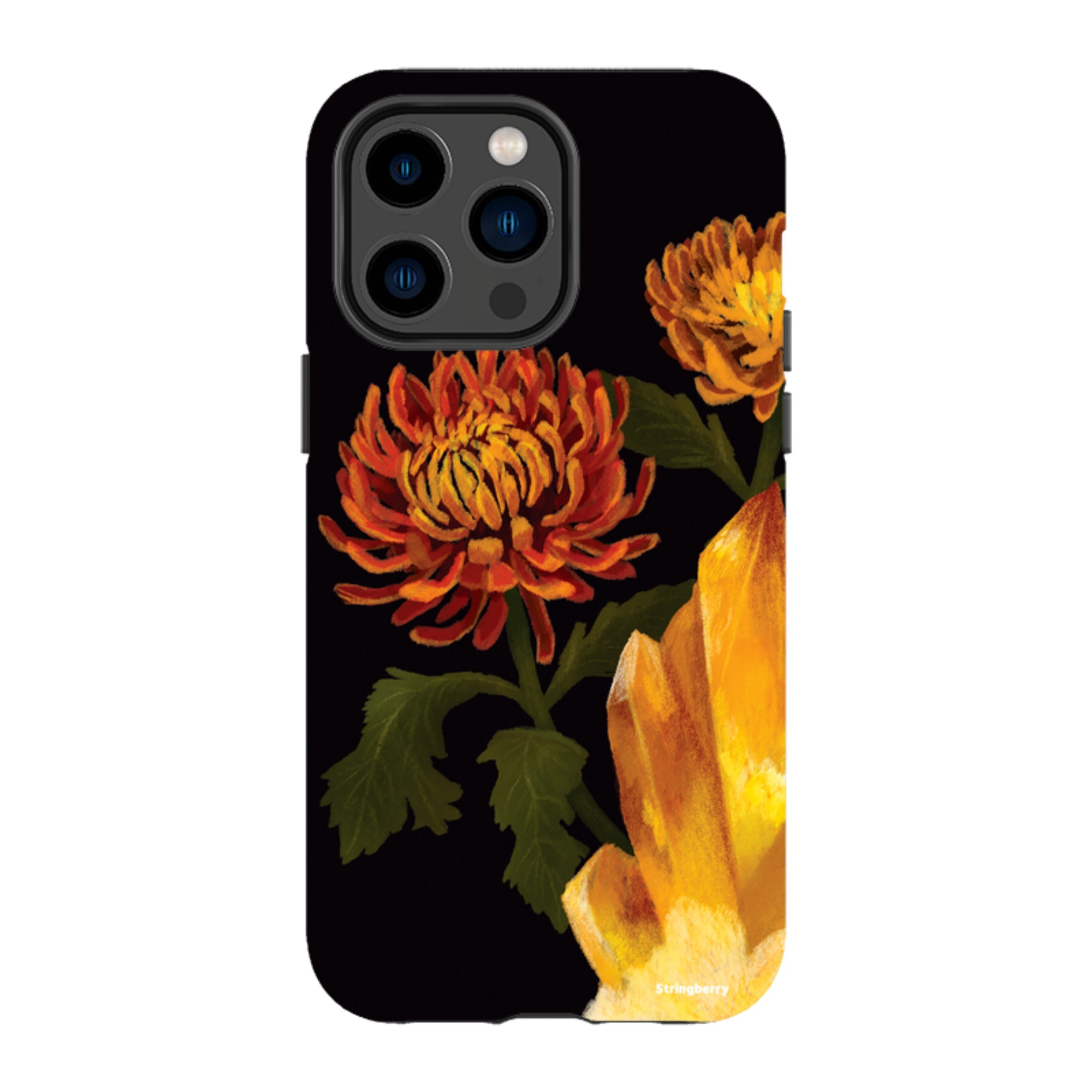 iPhone Tough Case - Chrysanthemum Citrine By Anna Stead