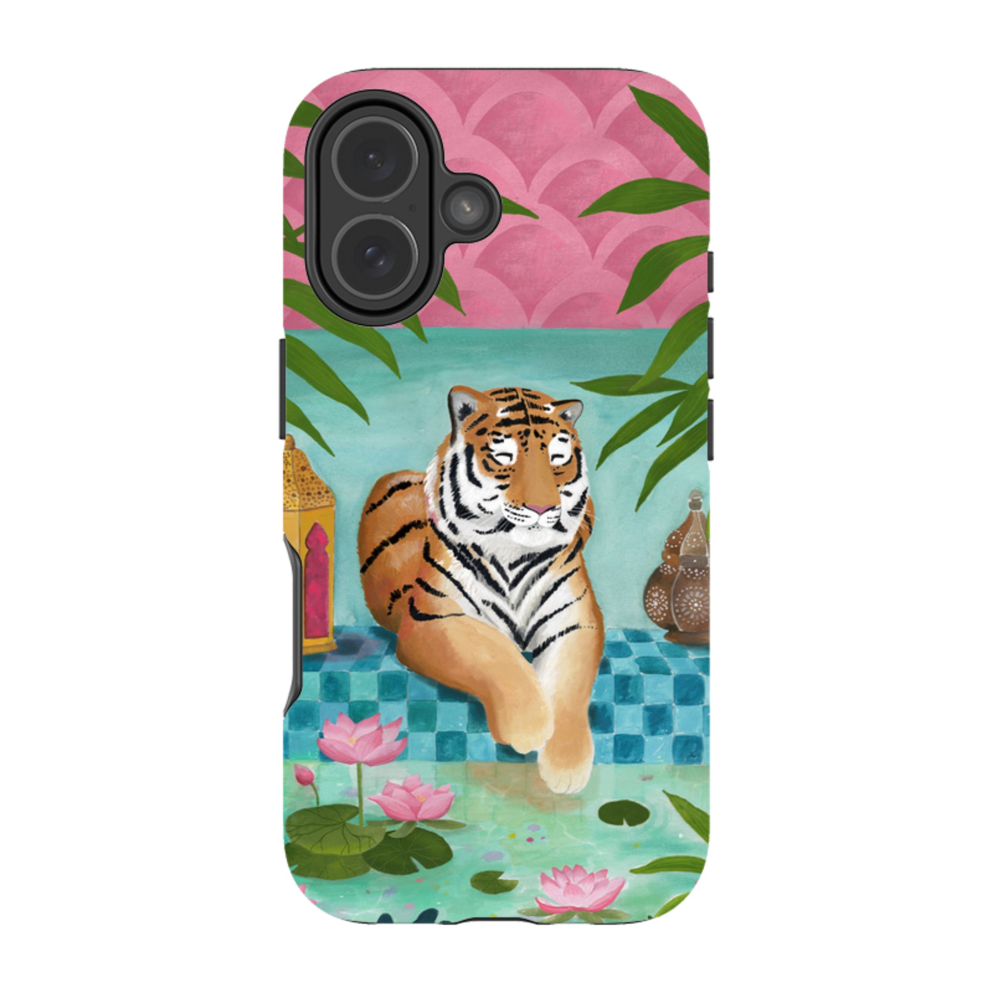 iPhone Tough Case - Lotus Tiger By Bex Parkin