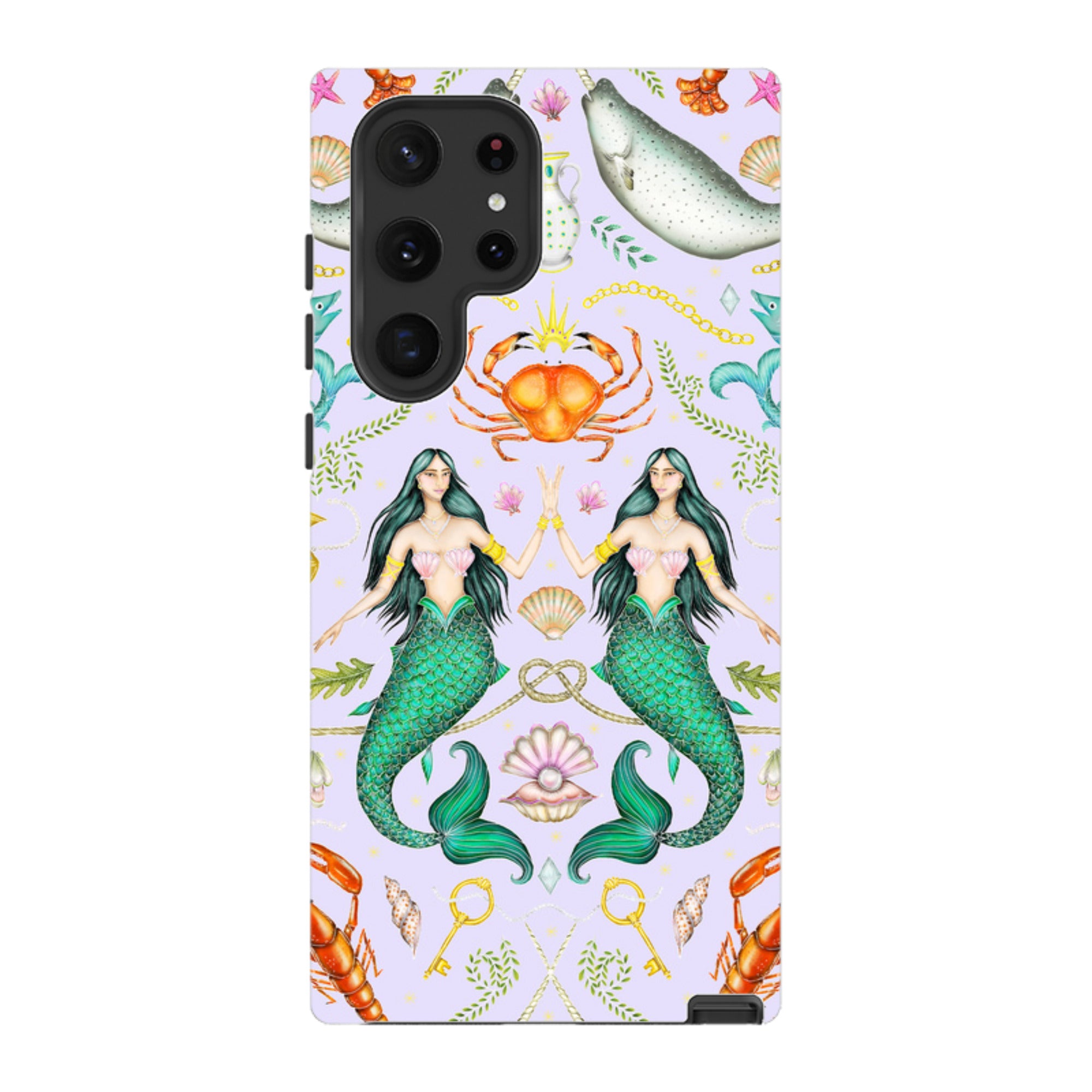 Samsung Tough Case - Tritons Treasure Lilac By Catherine Rowe