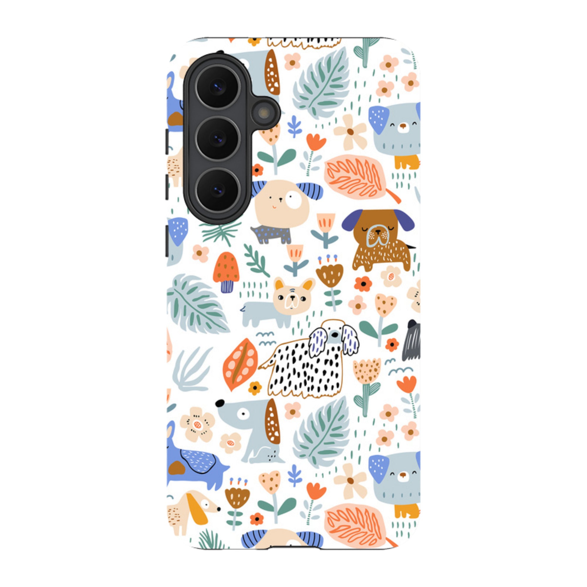 Samsung Tough Case - Dog Floral Pattern