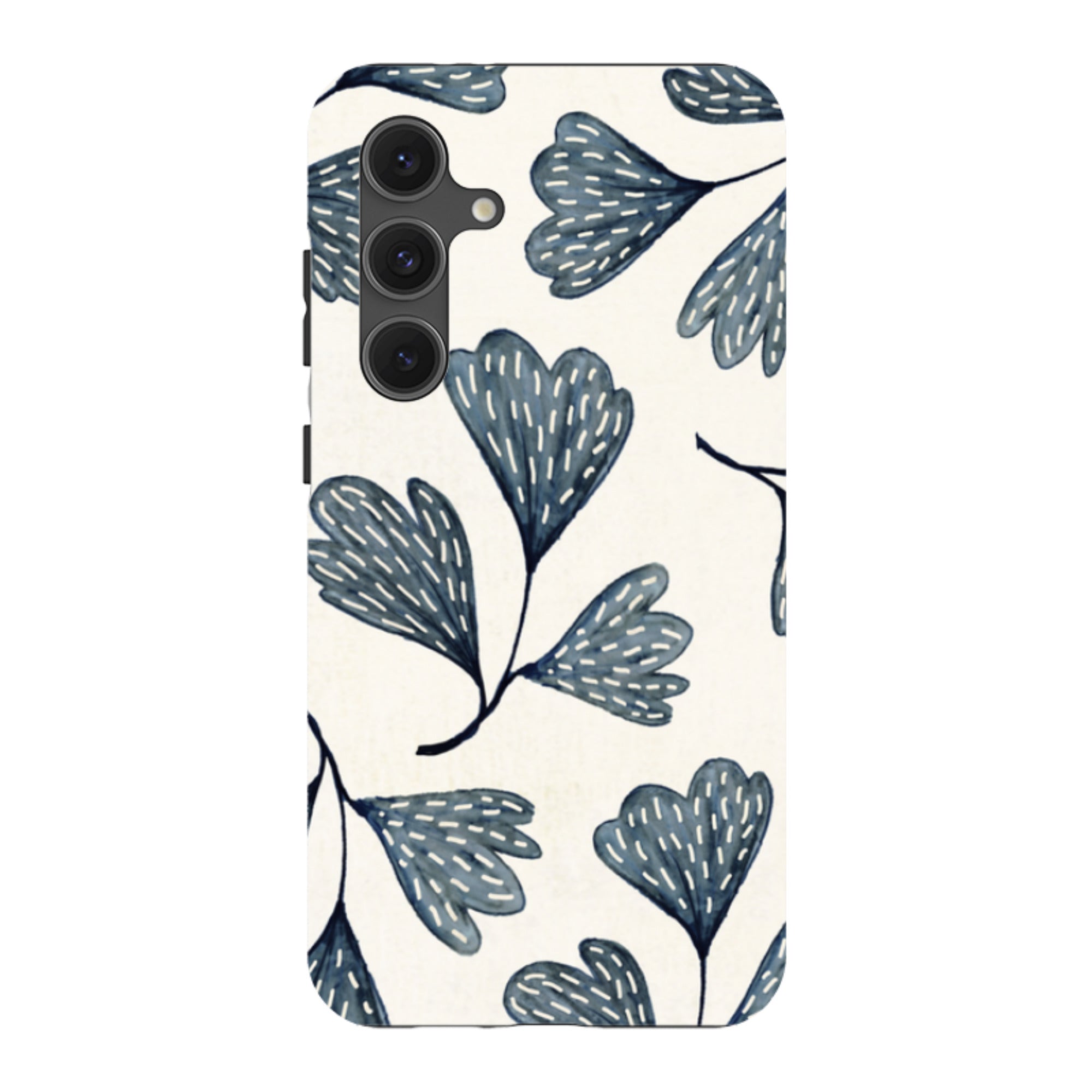 Samsung Tough Case - Indigo Leaves By Katherine Quinn