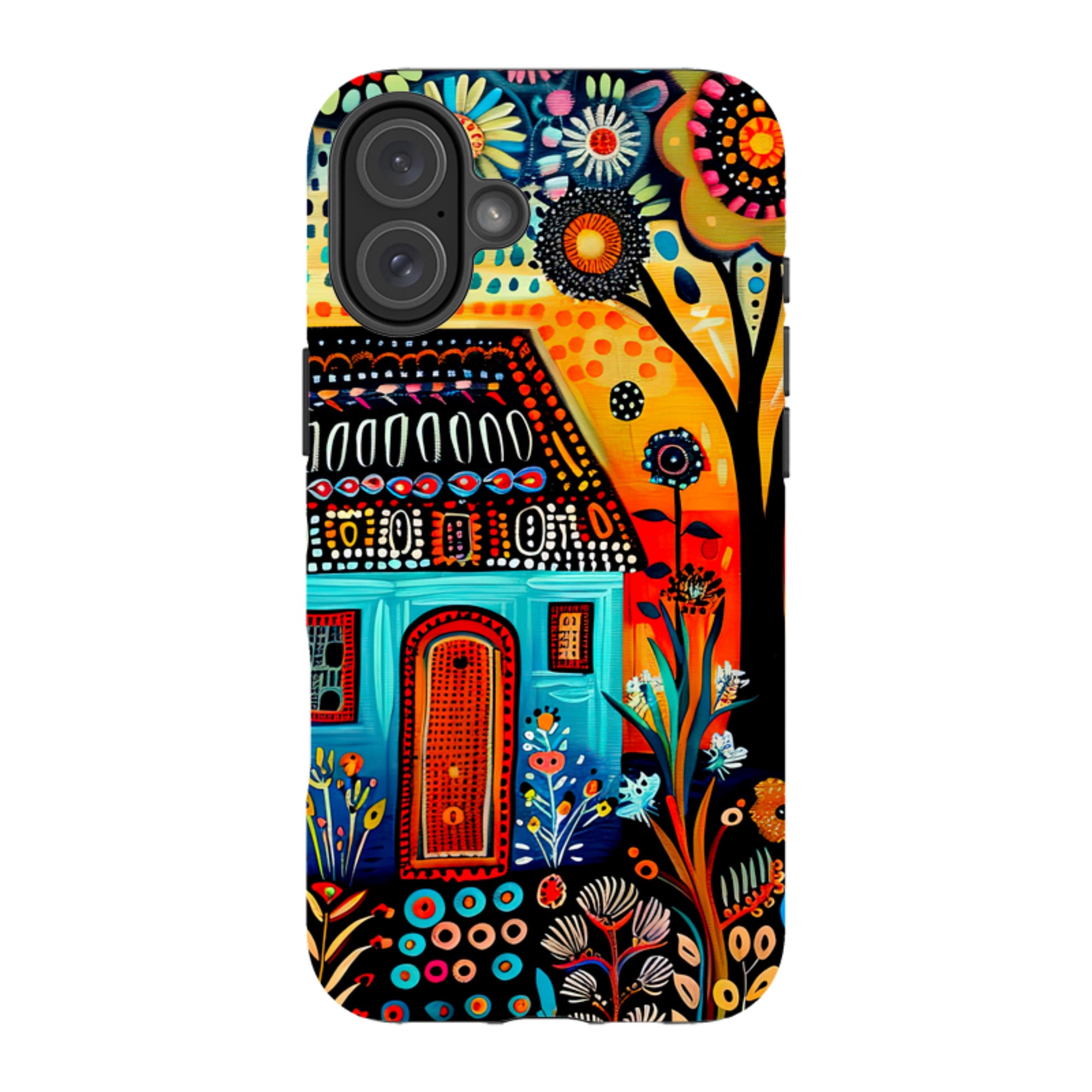 iPhone Case - Folk Art House VI