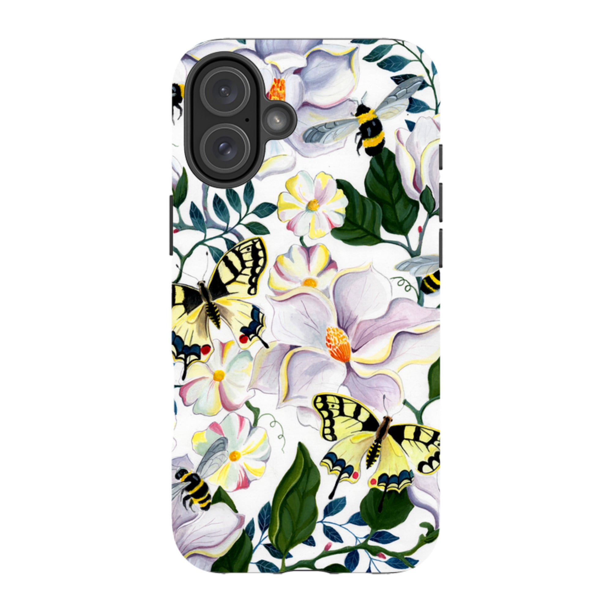 iPhone Tough Case - Bees And Magnolia By Bex Parkin