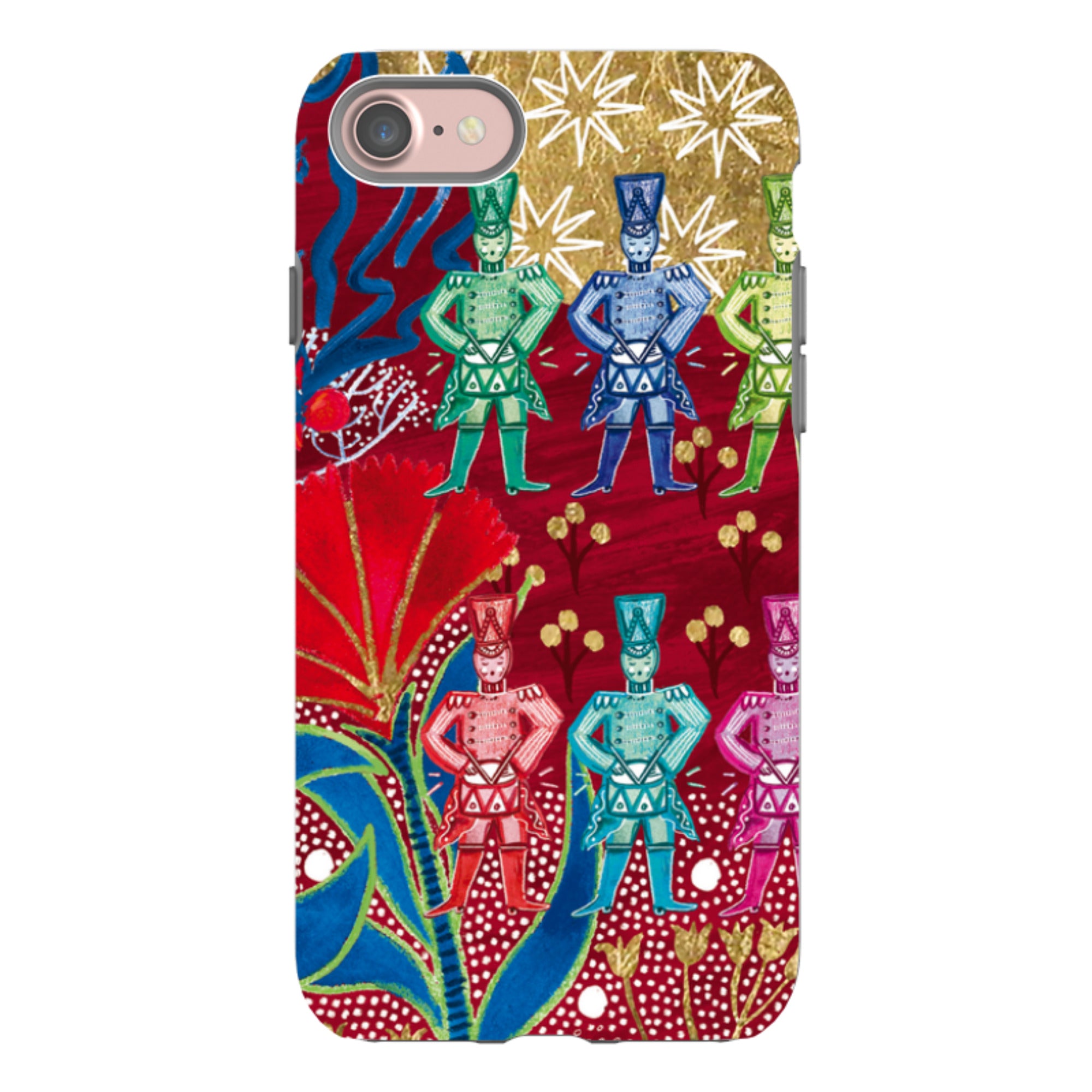 iPhone Tough Case - Drummers Drumming By Emma Frances Grant