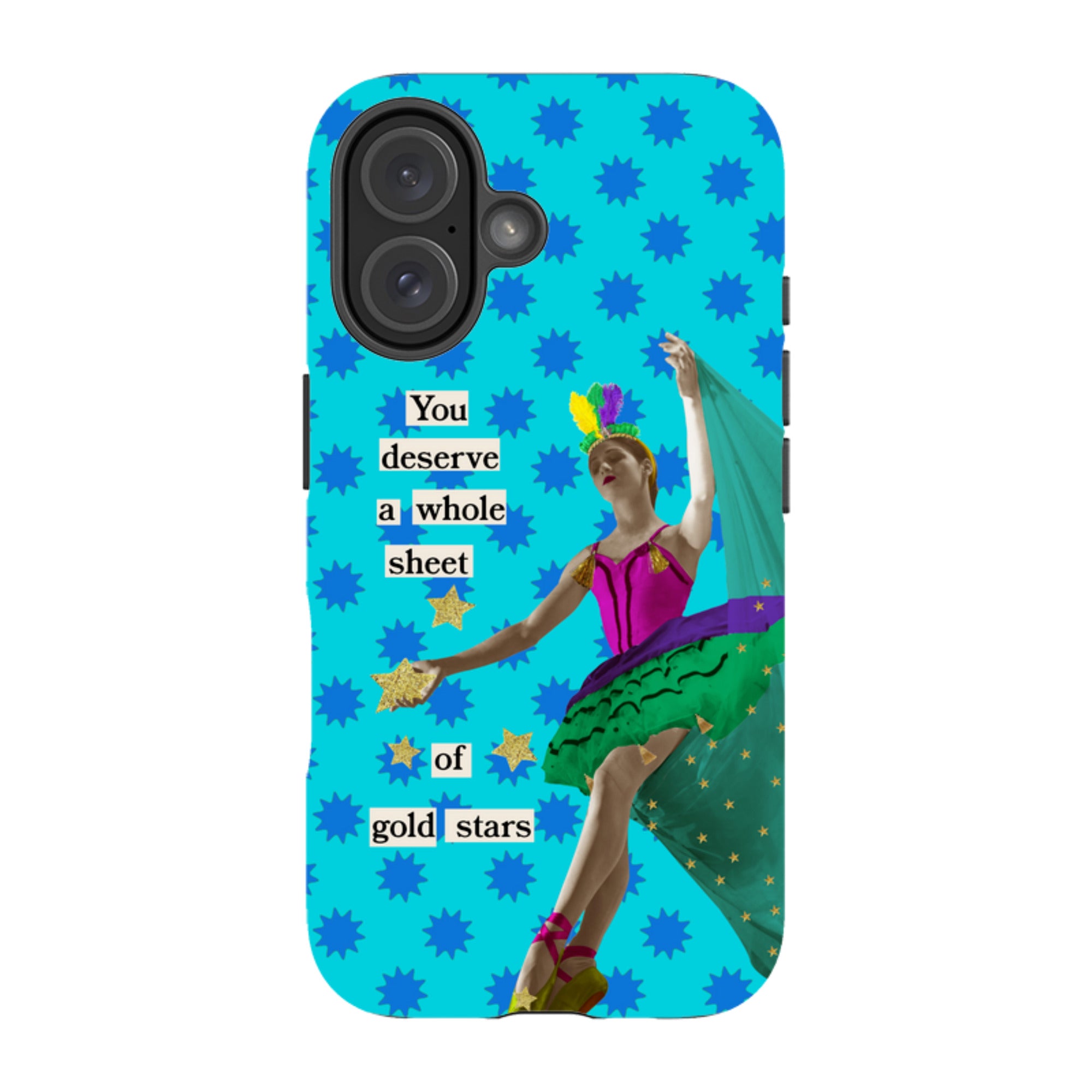 iPhone Tough Case - Gold Stars By Clare Jordan