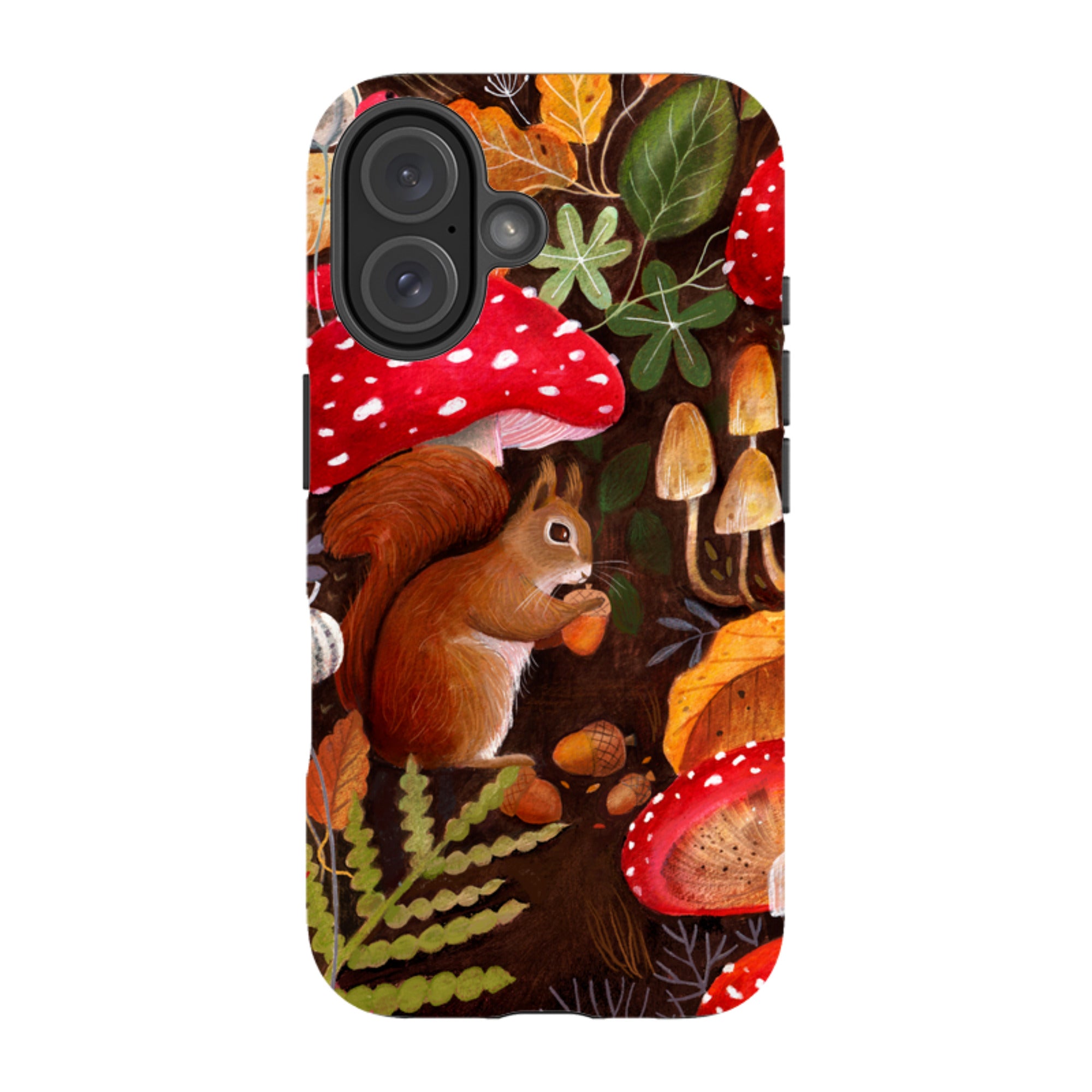 iPhone MagSafe Tough Case - Squirrel Mushrooms By Bex Parkin