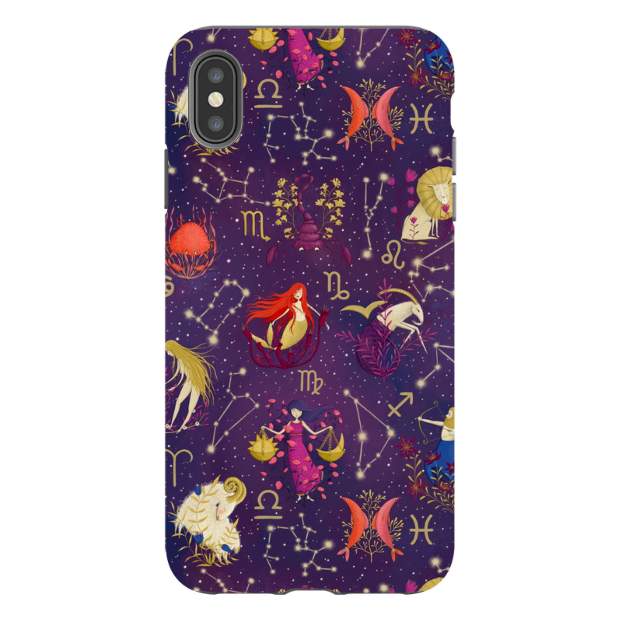 iPhone Tough Case - Zodiac Pattern By Maja Lindberg